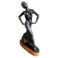 Bailarina Art Decó de Fritz Paul Zimmer, Alemania, hacia 1920