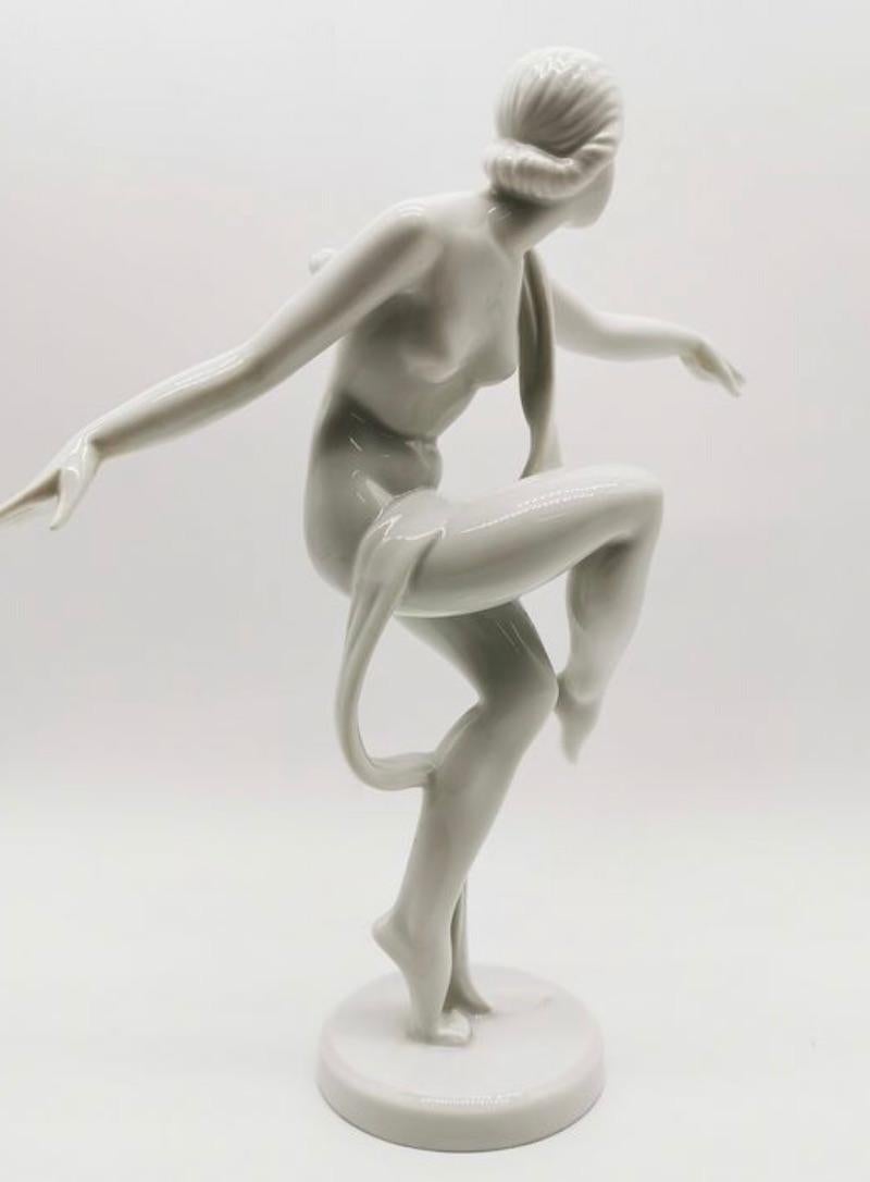 Art Deco Dancer Herend Porcelain Sculpture 3