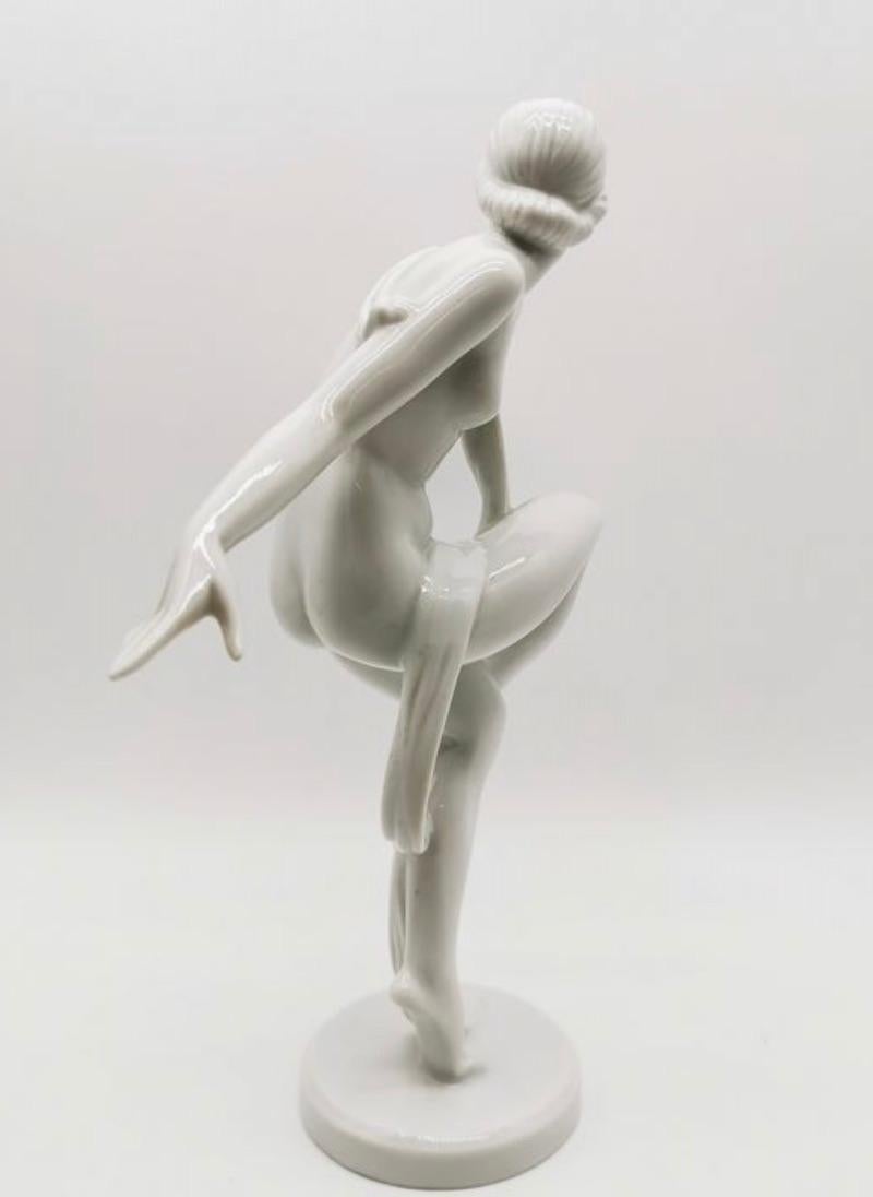 Art Deco Dancer Herend Porcelain Sculpture 4