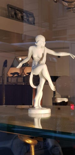 Art Deco Dancer Herend Porcelain Sculpture