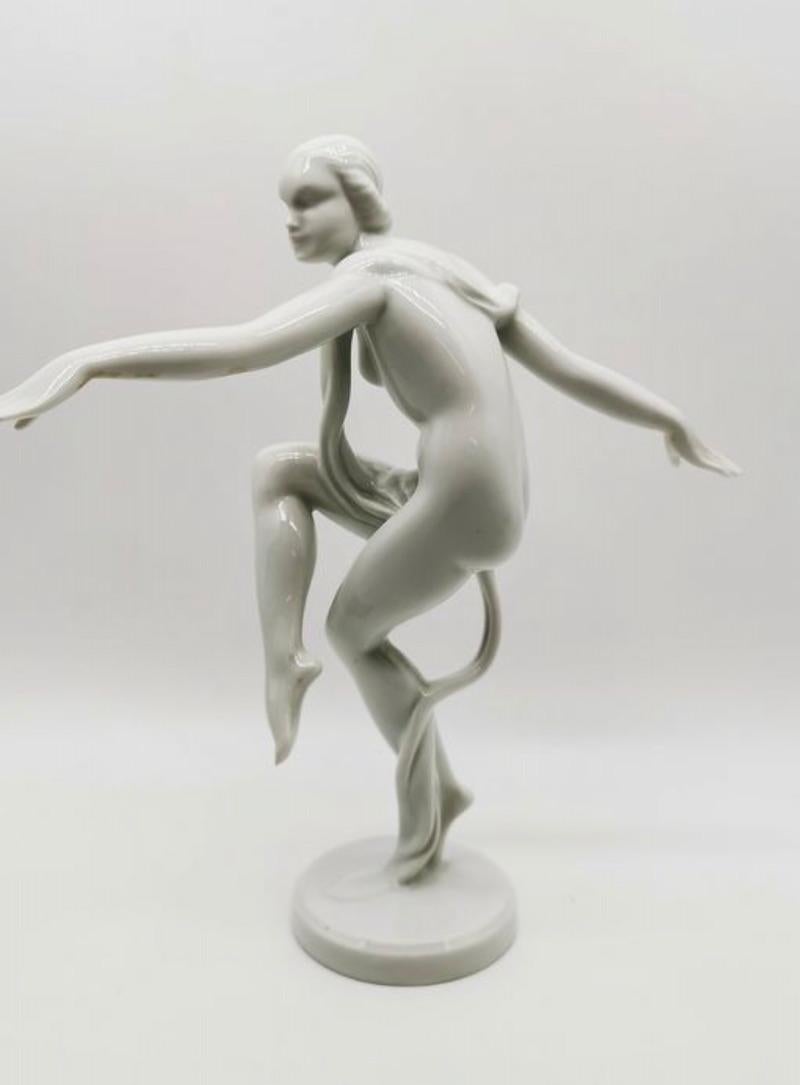 Hungarian Art Deco Dancer Herend Porcelain Sculpture