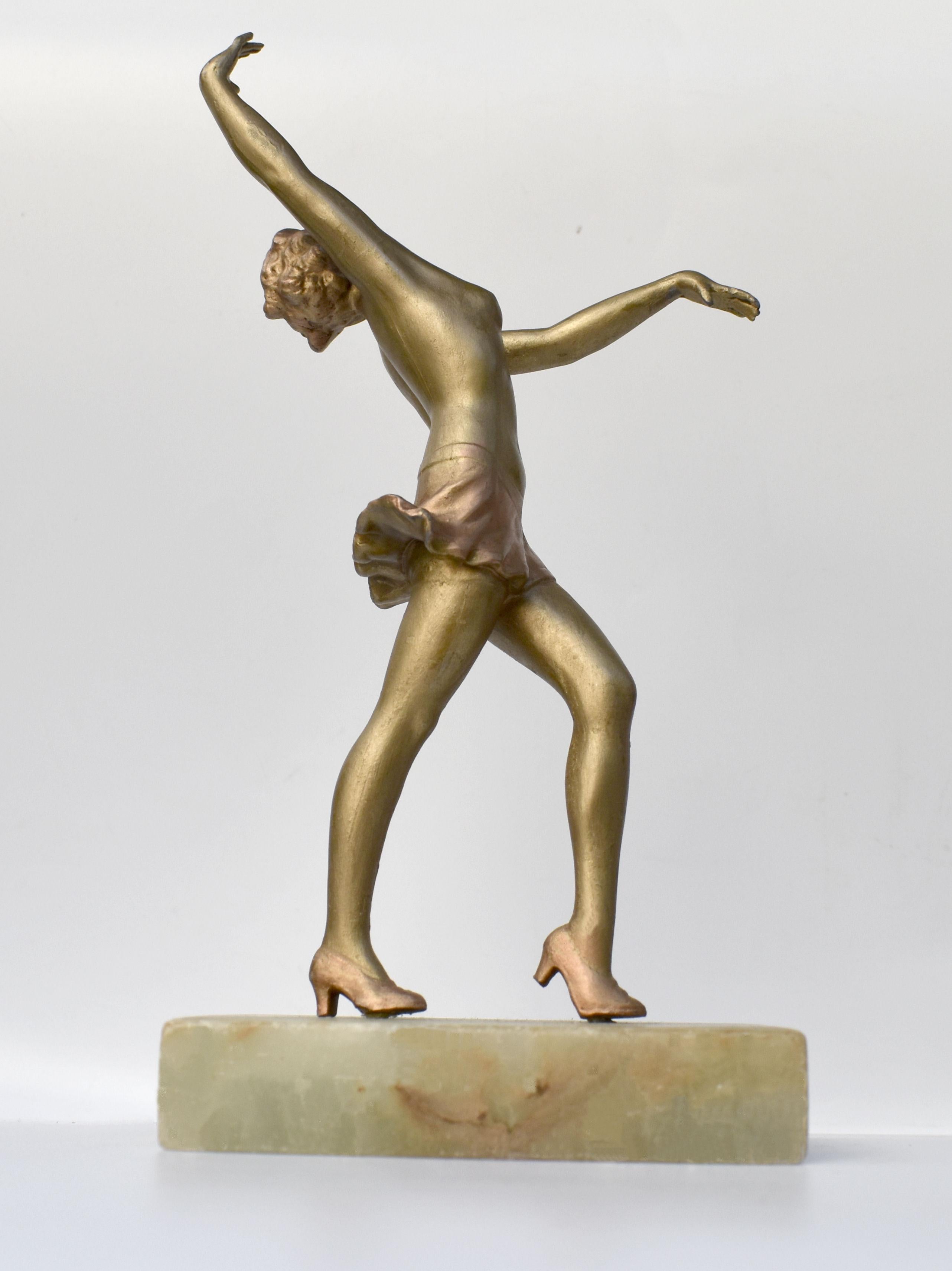 20th Century Art Deco Dancer Spelter Figure, c1930