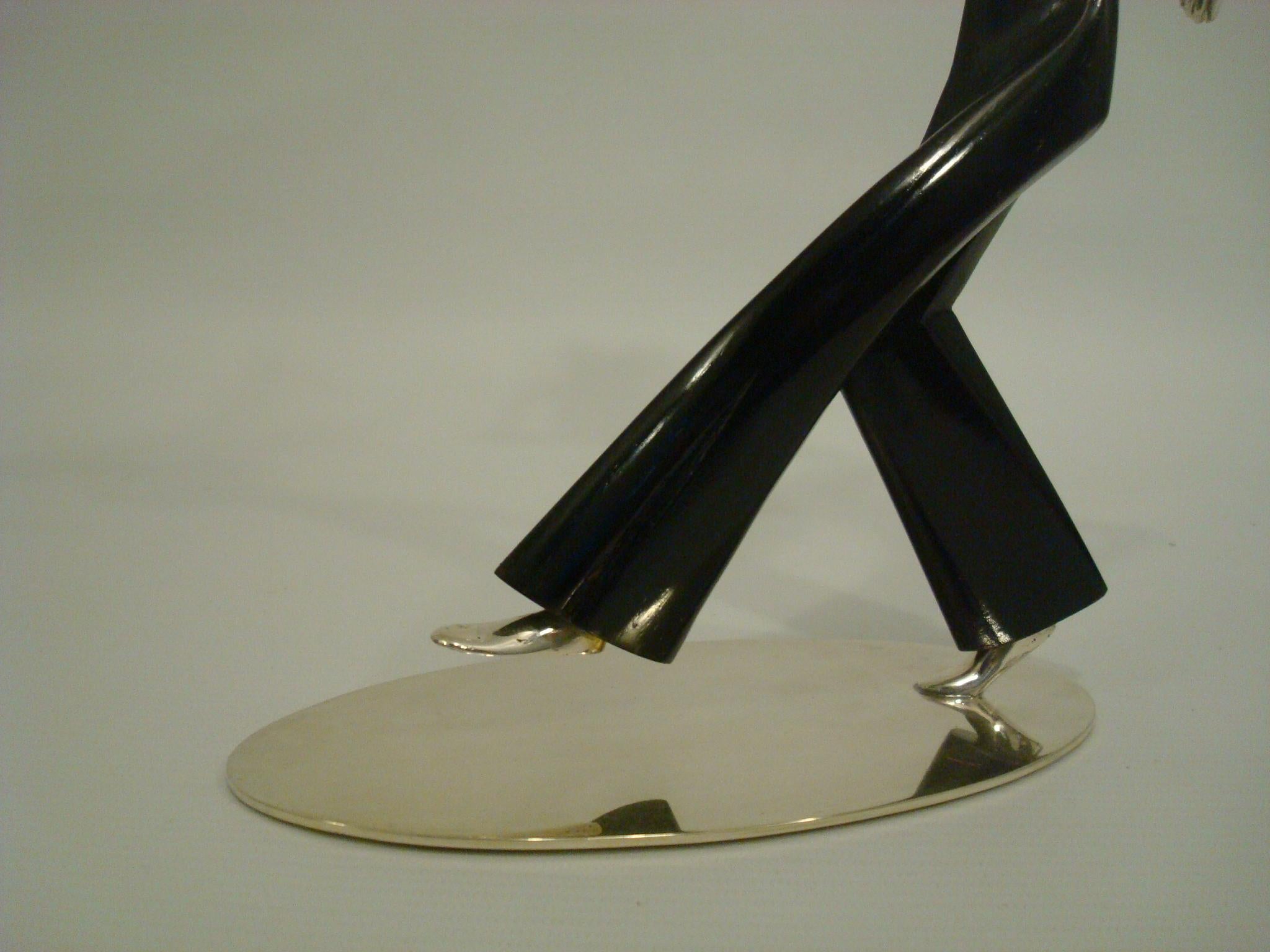 Lucidato Ballerina Art Deco Werkstatte Hagenauer Vienna Ottone Legno Lucido, Design anni '30 in vendita
