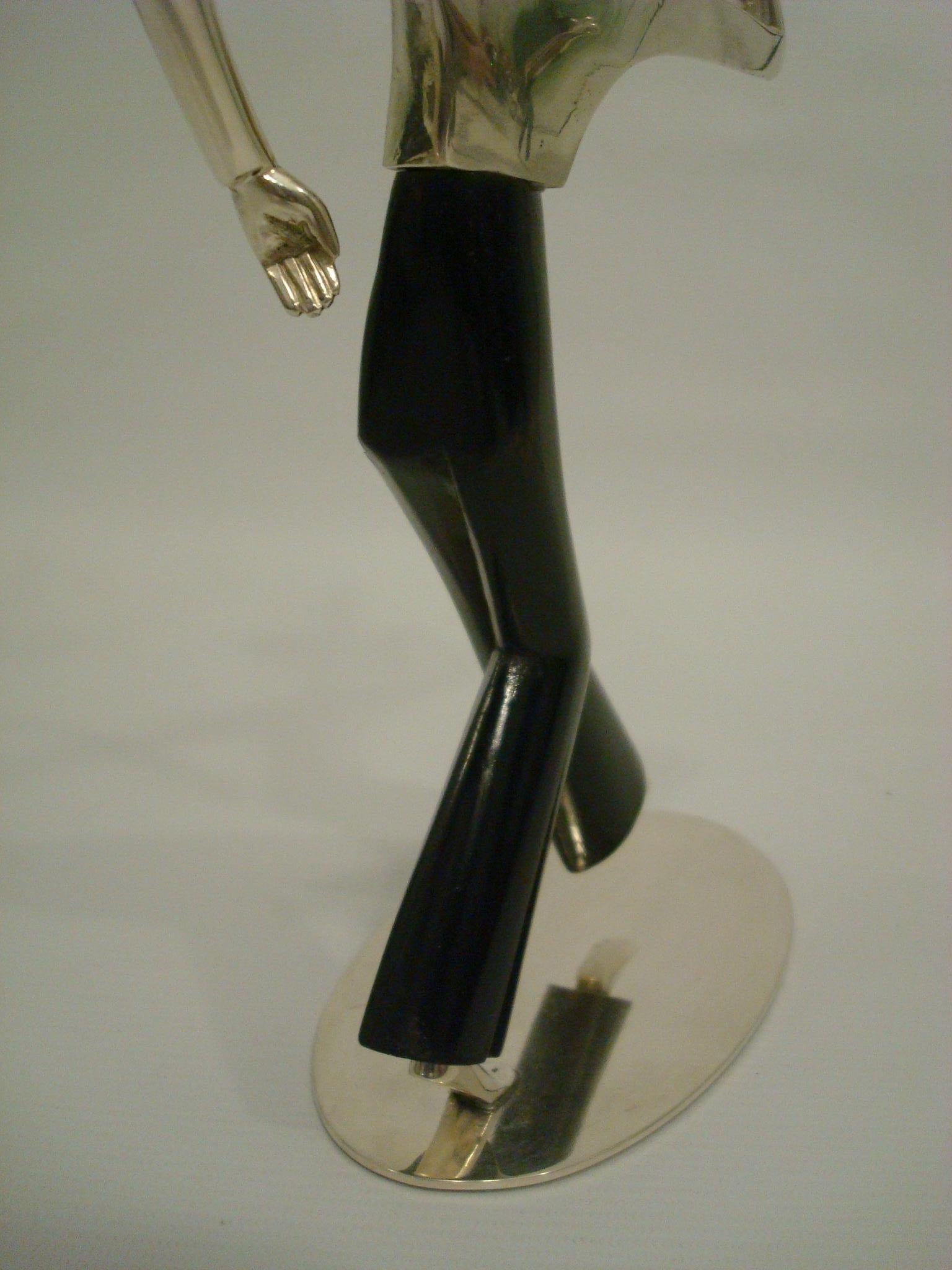 XX secolo Ballerina Art Deco Werkstatte Hagenauer Vienna Ottone Legno Lucido, Design anni '30 in vendita