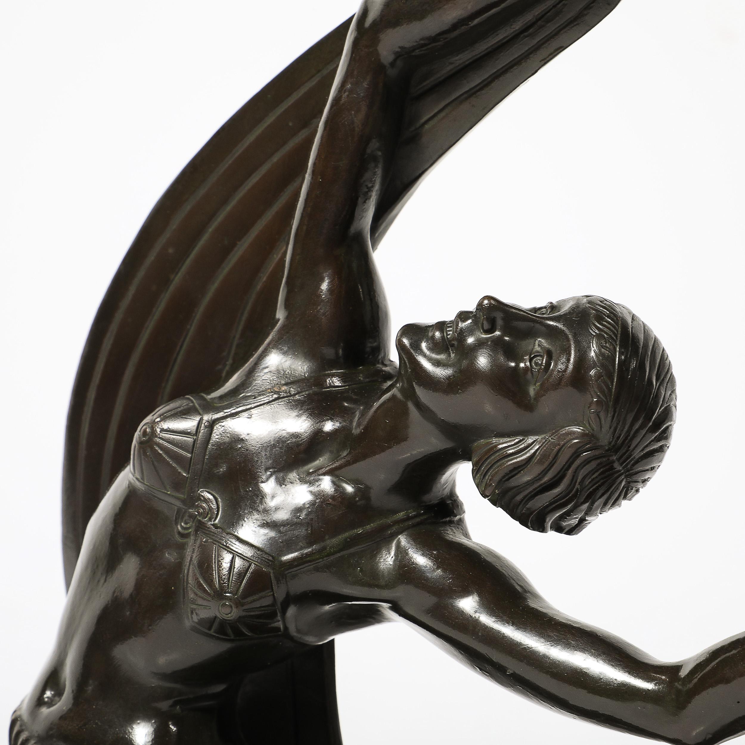 Art Deco Dancing Flapper Sculpture in Bronze Signed Ferdinand Preiss 6