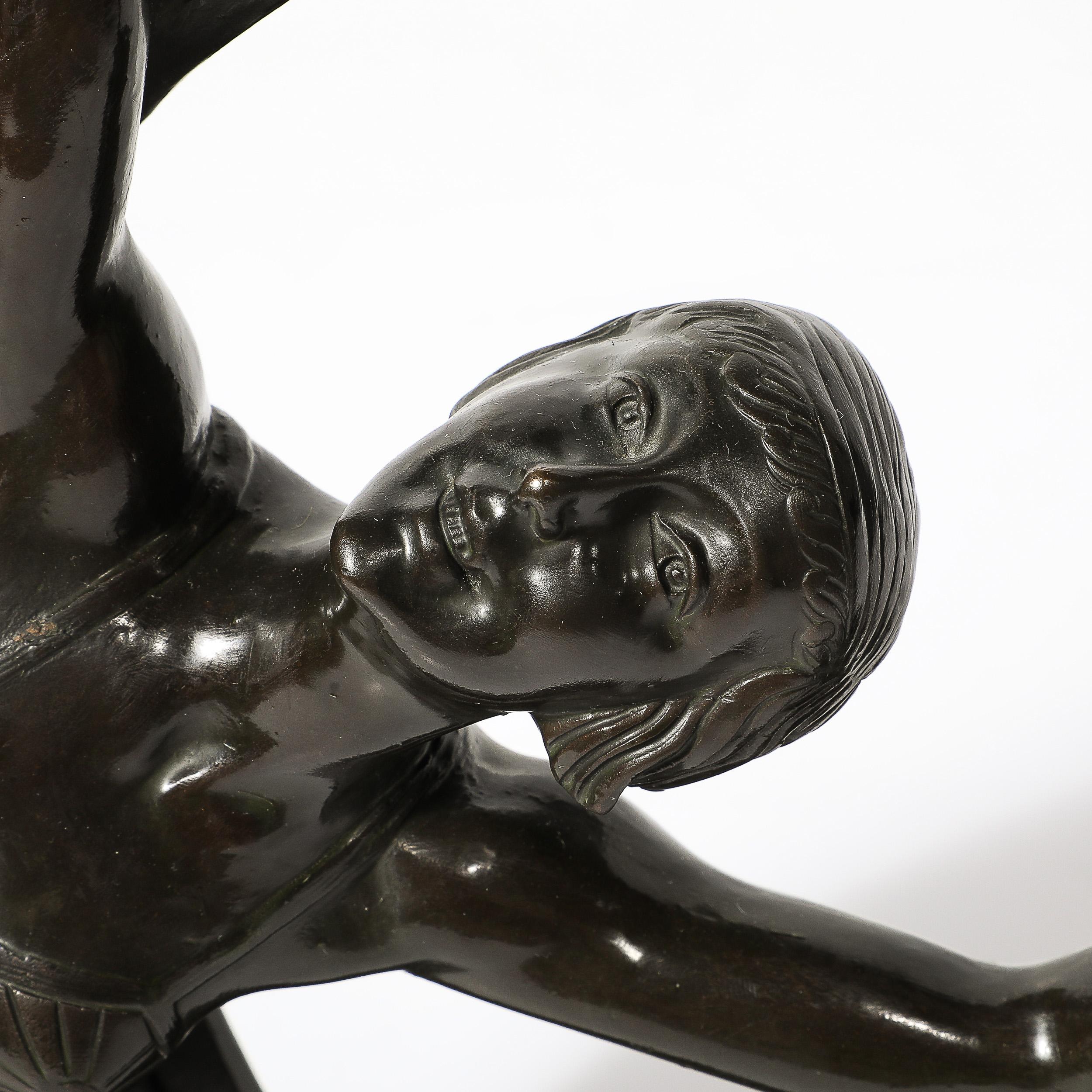 Art Deco Dancing Flapper Sculpture in Bronze Signed Ferdinand Preiss 8