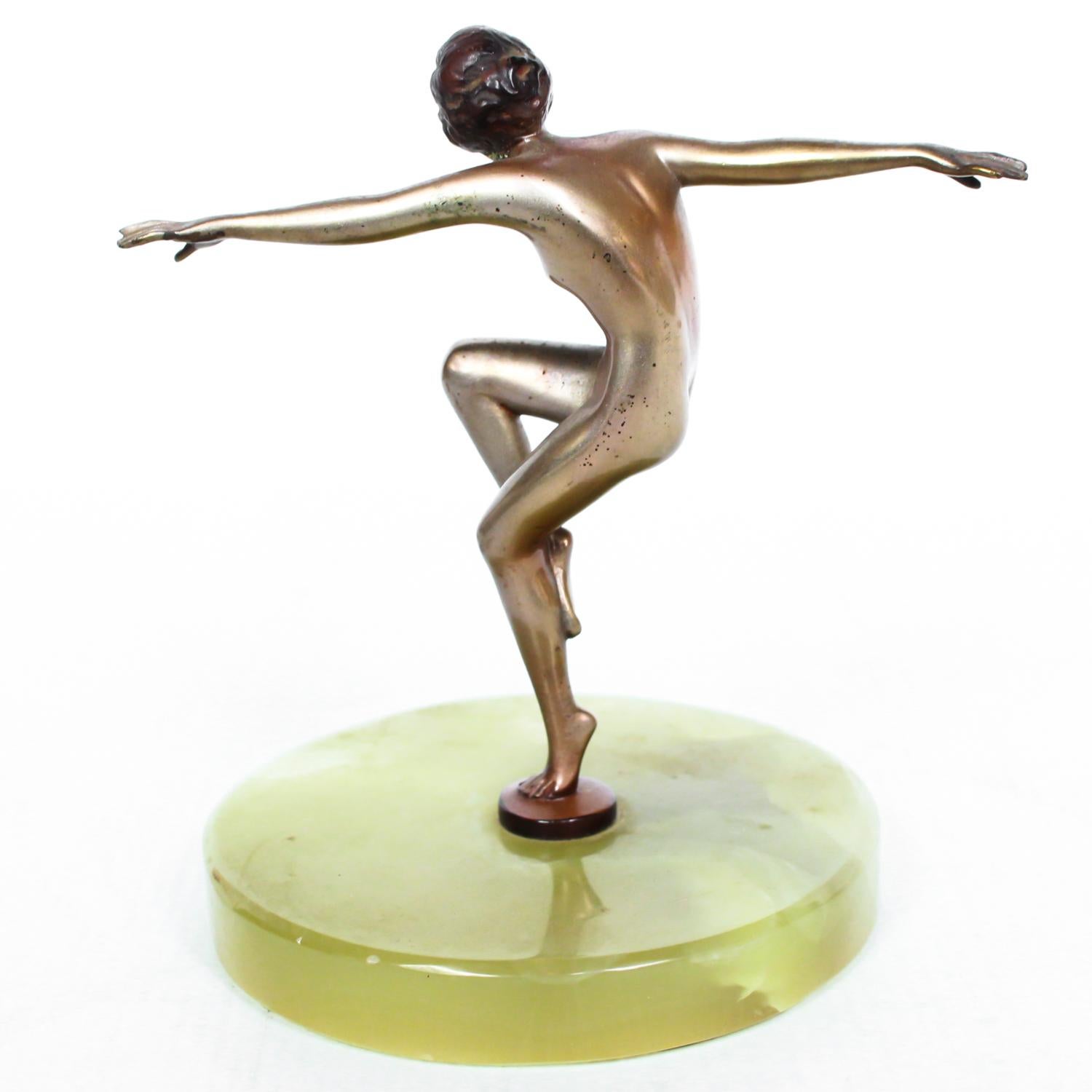 Austrian Art Deco Dancing Lady by Josef Lorenzl