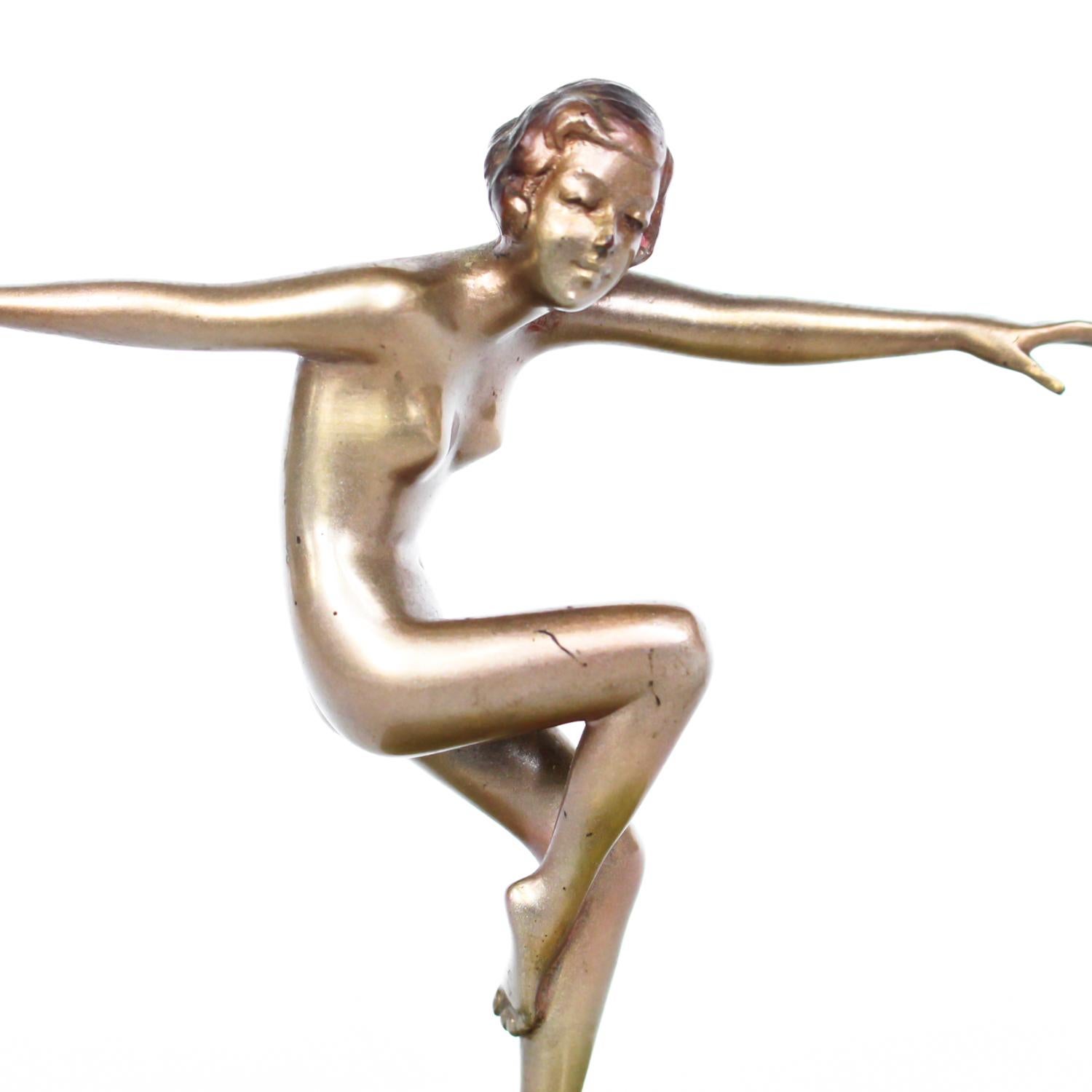 Art Deco Dancing Lady by Josef Lorenzl In Good Condition In Forest Row, East Sussex