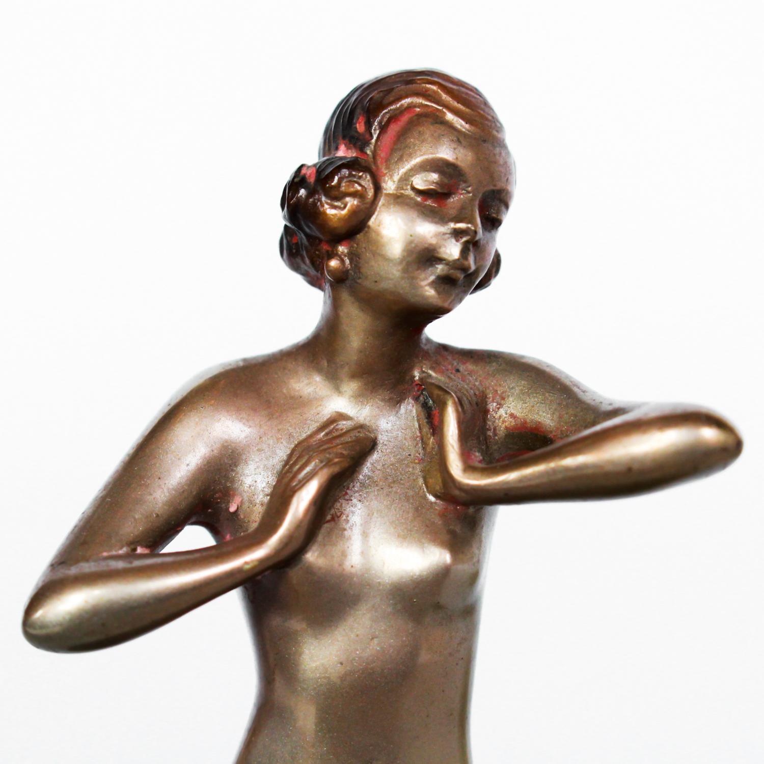 Bronze Art Deco Dancing Lady by Josef Lorenzl