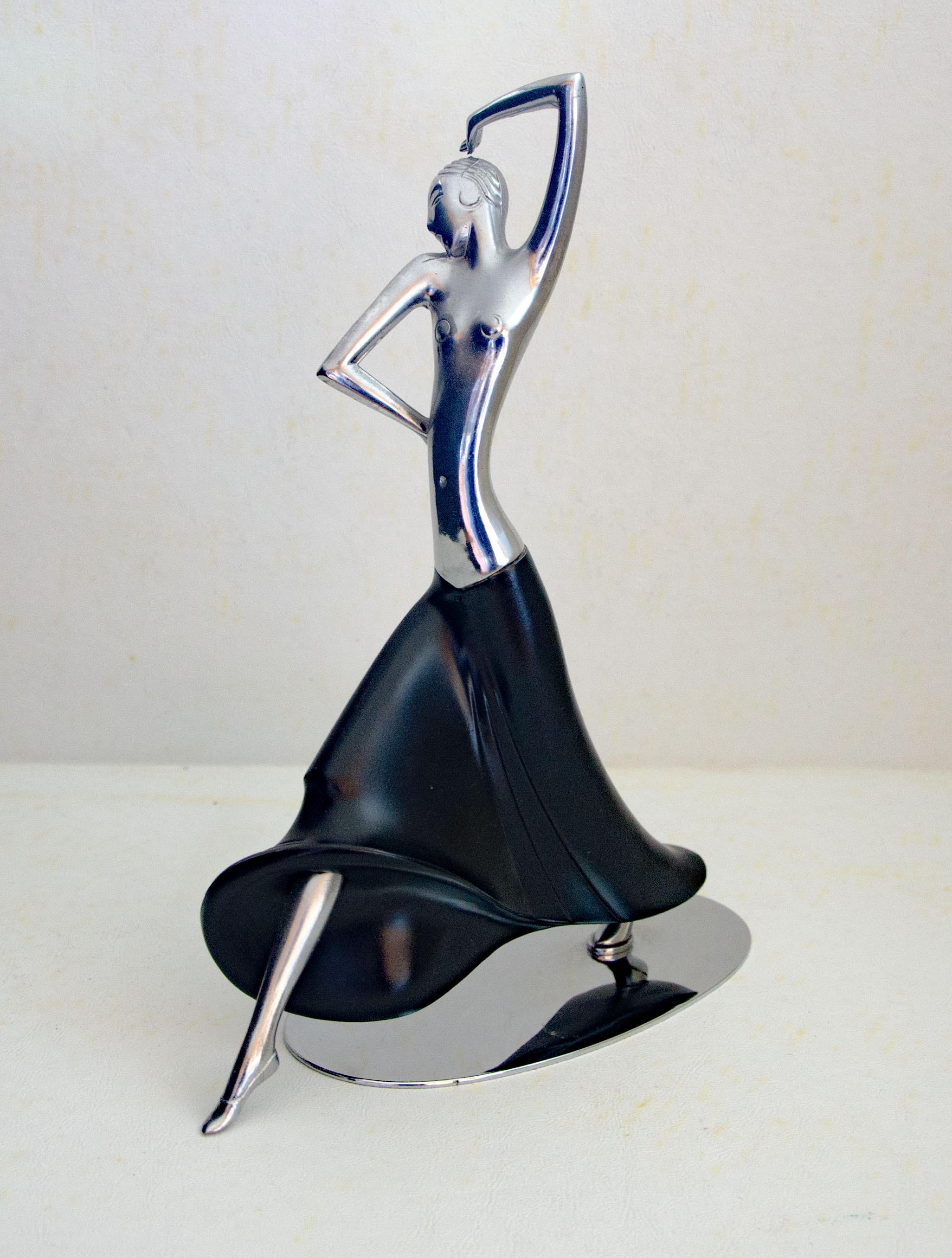 Art Deco Dancing Lady Figurine, Hagenauer Style 3