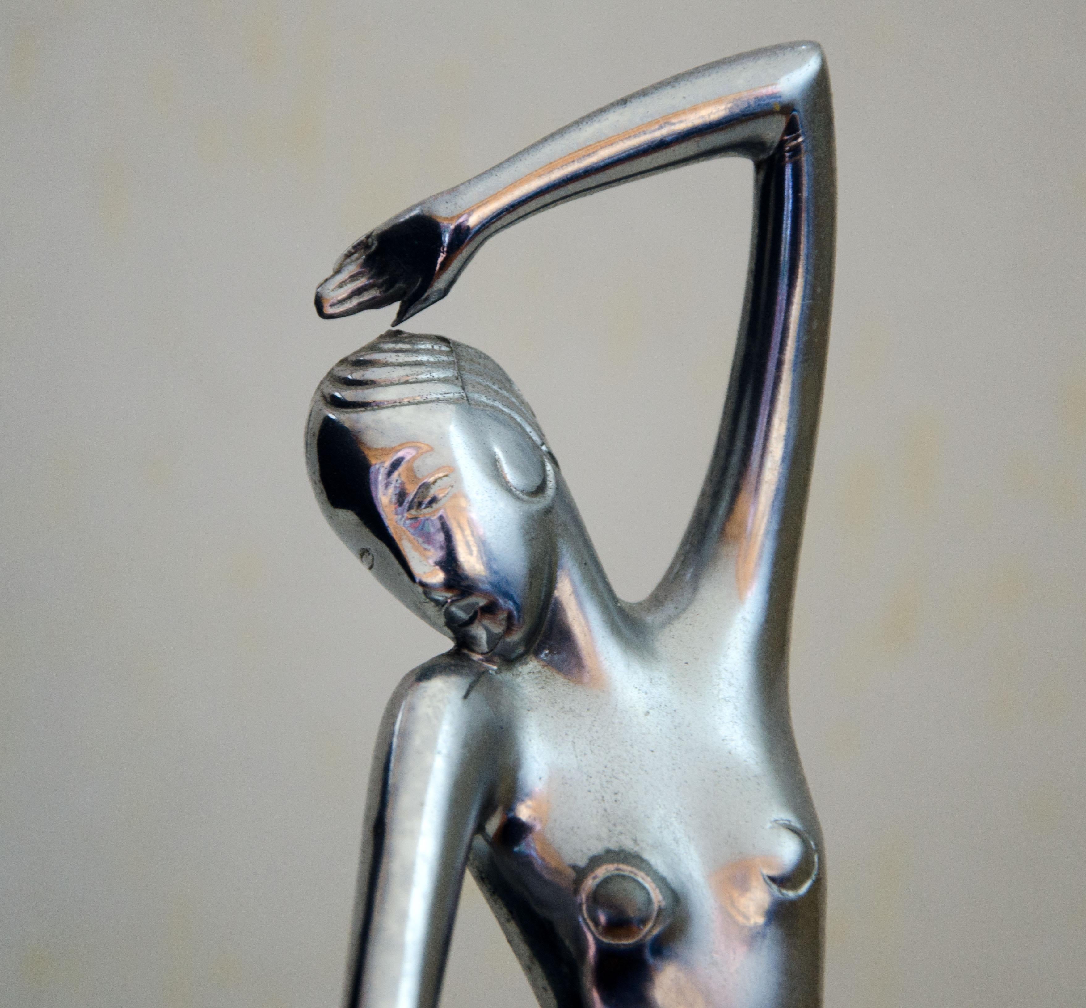 Art Deco Dancing Lady Figurine, Hagenauer Style 4
