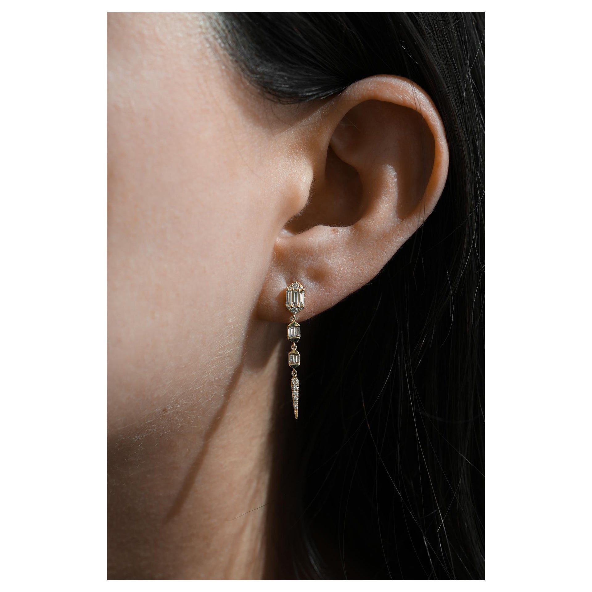 Pendientes colgantes Art Déco 0,58 cts.