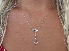 Art-Déco-Halskette aus Platin mit hässlichen Diamanten