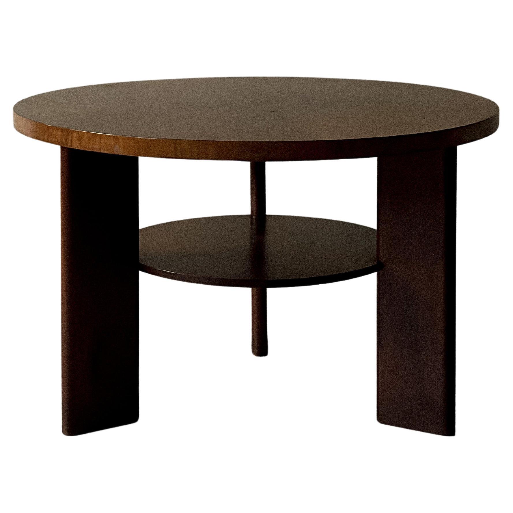 Art déco, table d'appoint circulaire d'ébéniste danois, c. 1930/40s