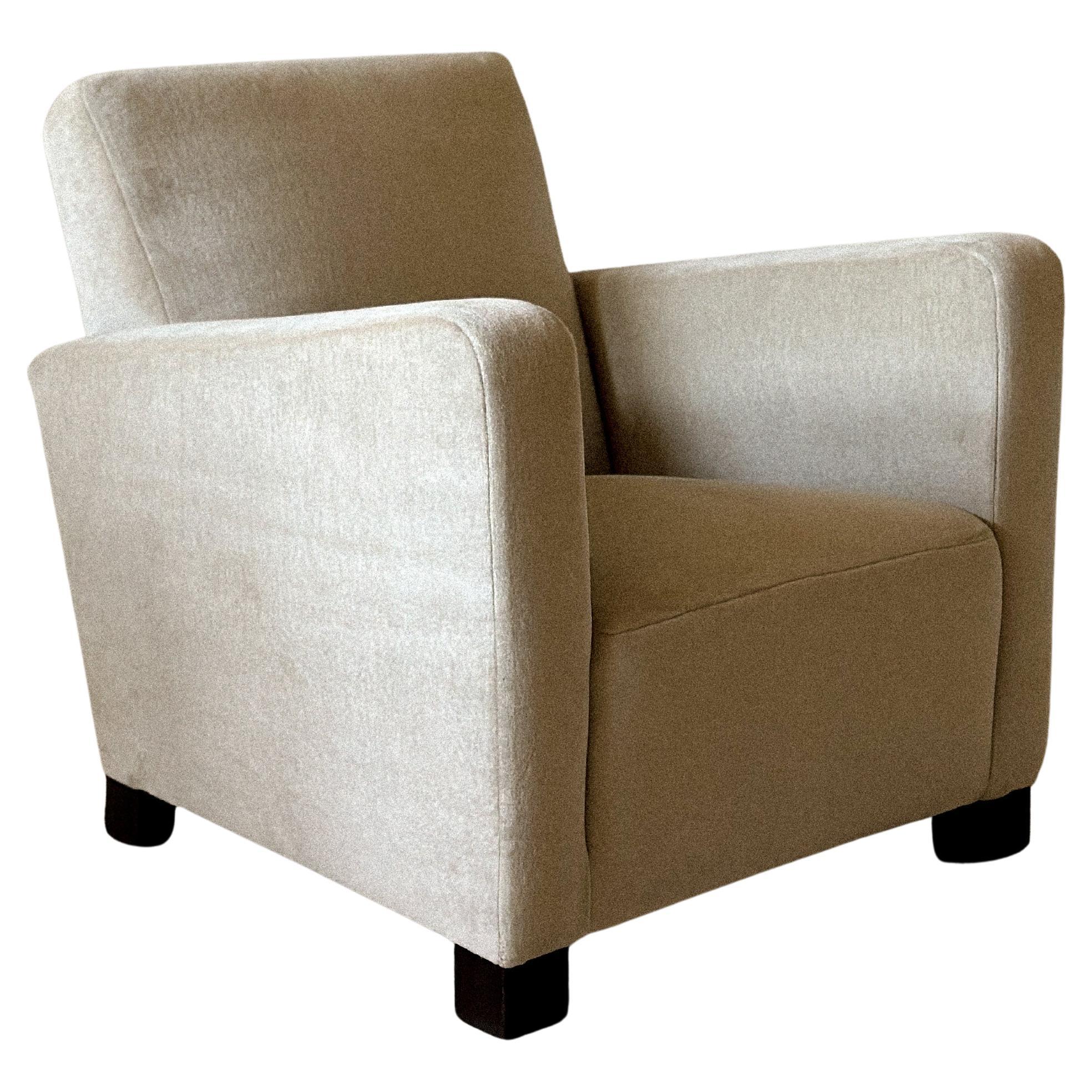 Art-Deco Danish Club Chair in Neutral Upholstery, 1940s