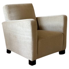 Art-Deco Danish Club Chair in Neutral Upholstery, 1940s