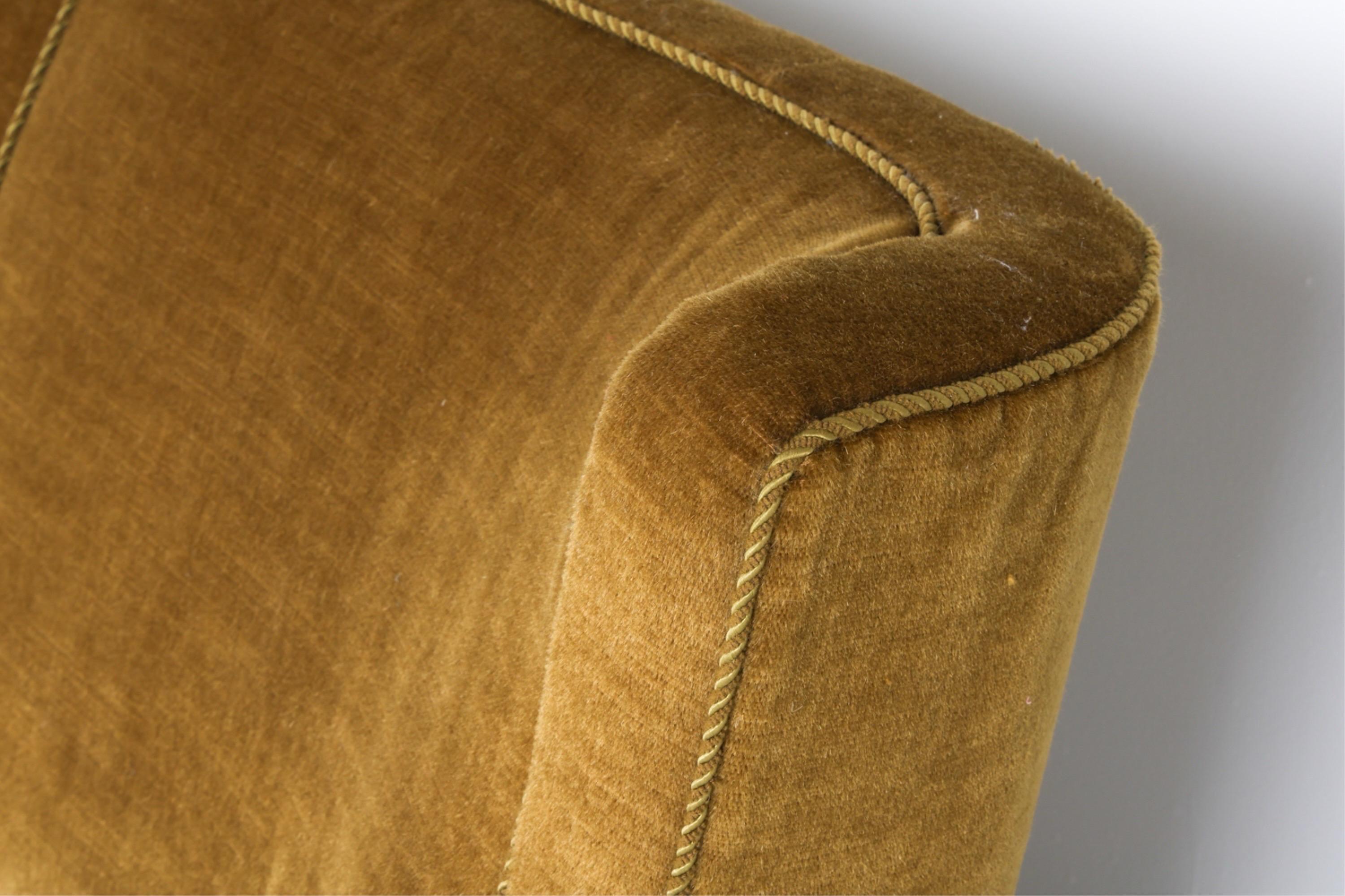Sofá Sofá Art Decó Danés de Roble y Mohair Circa 1940 Sofá Art Decó en venta 11