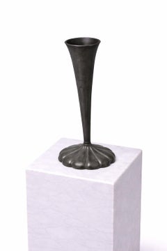 Art Deco Danish Pewter Trumpet Vase by Just Andersen, 1930s