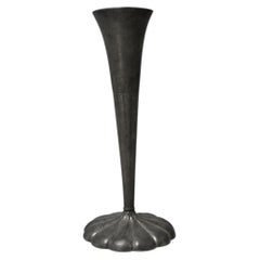 Art Deco Danish Pewter Trumpet Vase by Just Andersen, 1930s