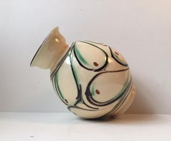 Art Deco Danish Pottery Vase by Herman August Kähler, 1930s