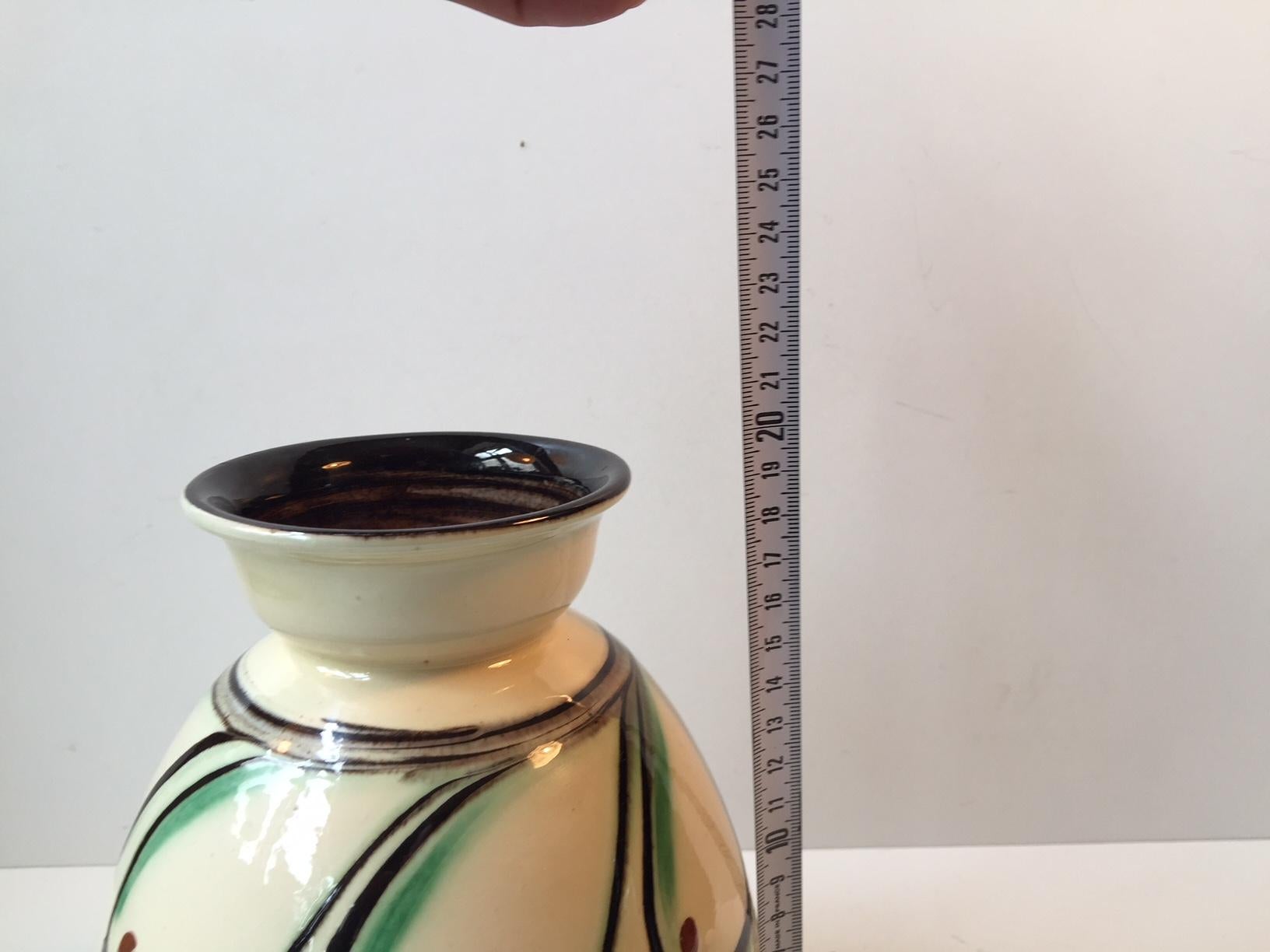 Art Deco Danish Pottery Vase by Herman August Kähler, 1930s In Good Condition In Esbjerg, DK