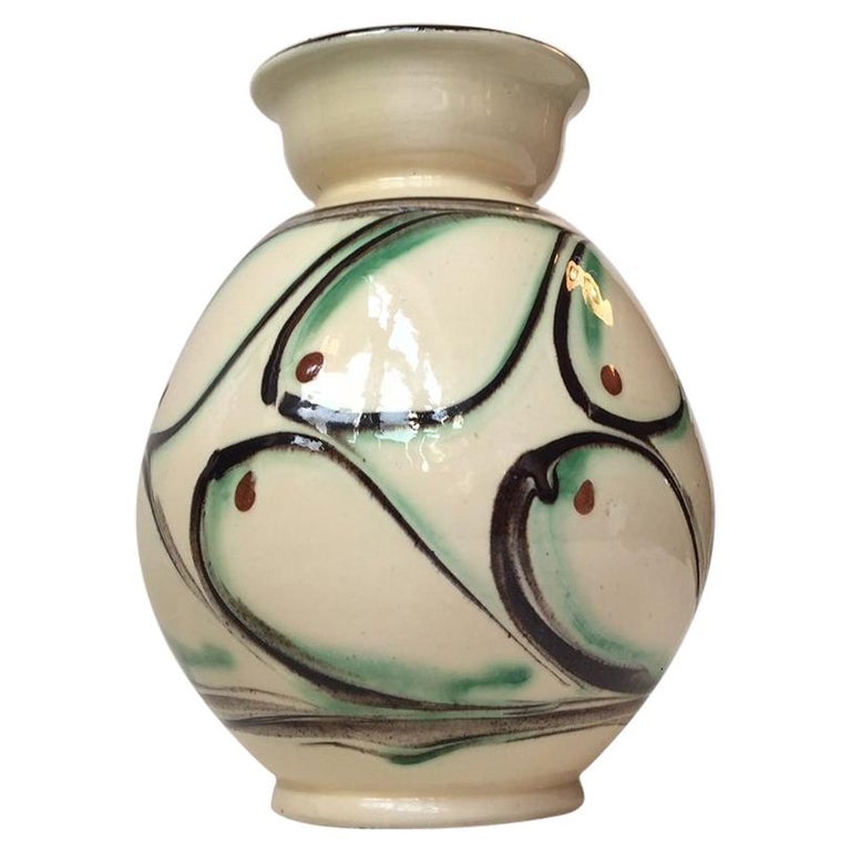 Art Deco Danish Pottery Vase by Herman August Kähler, 1930s at 1stDibs |  1930s pottery