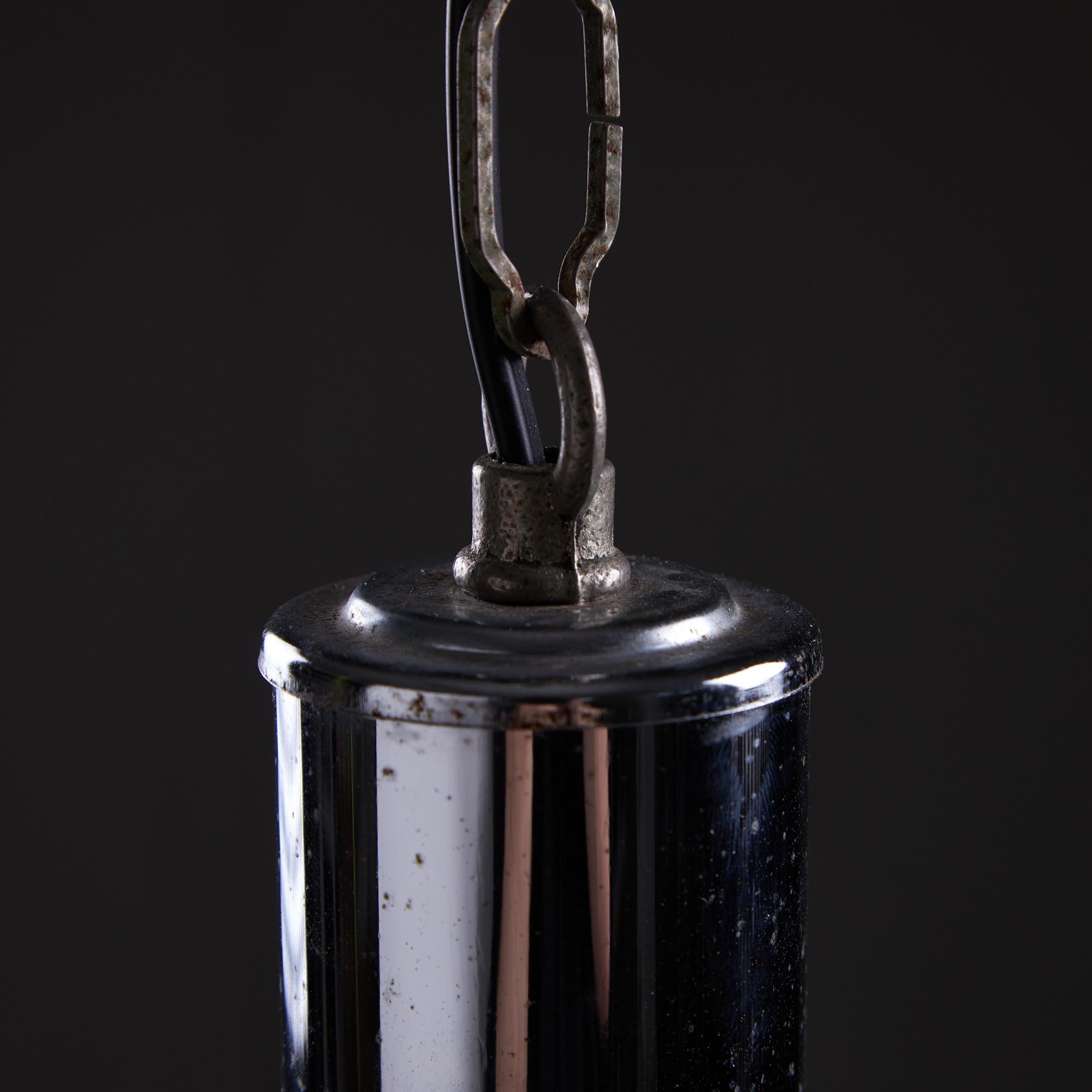 Milieu du XXe siècle Lampe à suspension cubique Art Déco, années 1960 en vente