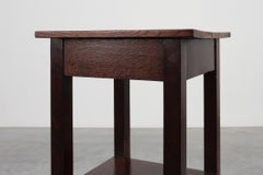 Art Deco dark oak pedestal, Belgium 1920s