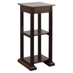Art Deco dark oak pedestal, Belgium 1920s