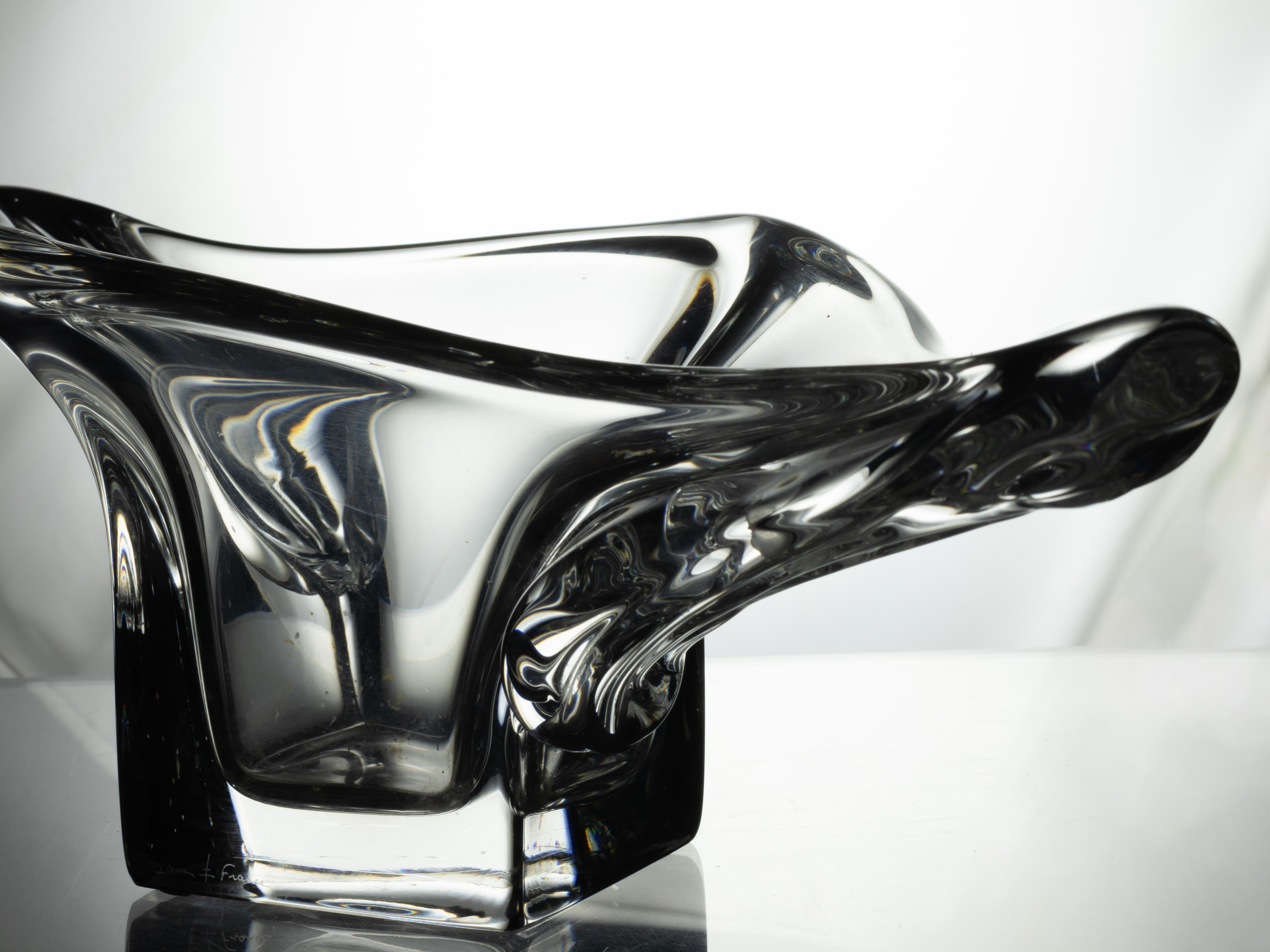 20th Century Art Deco Daum Crystal Centerpiece, 20h Century For Sale