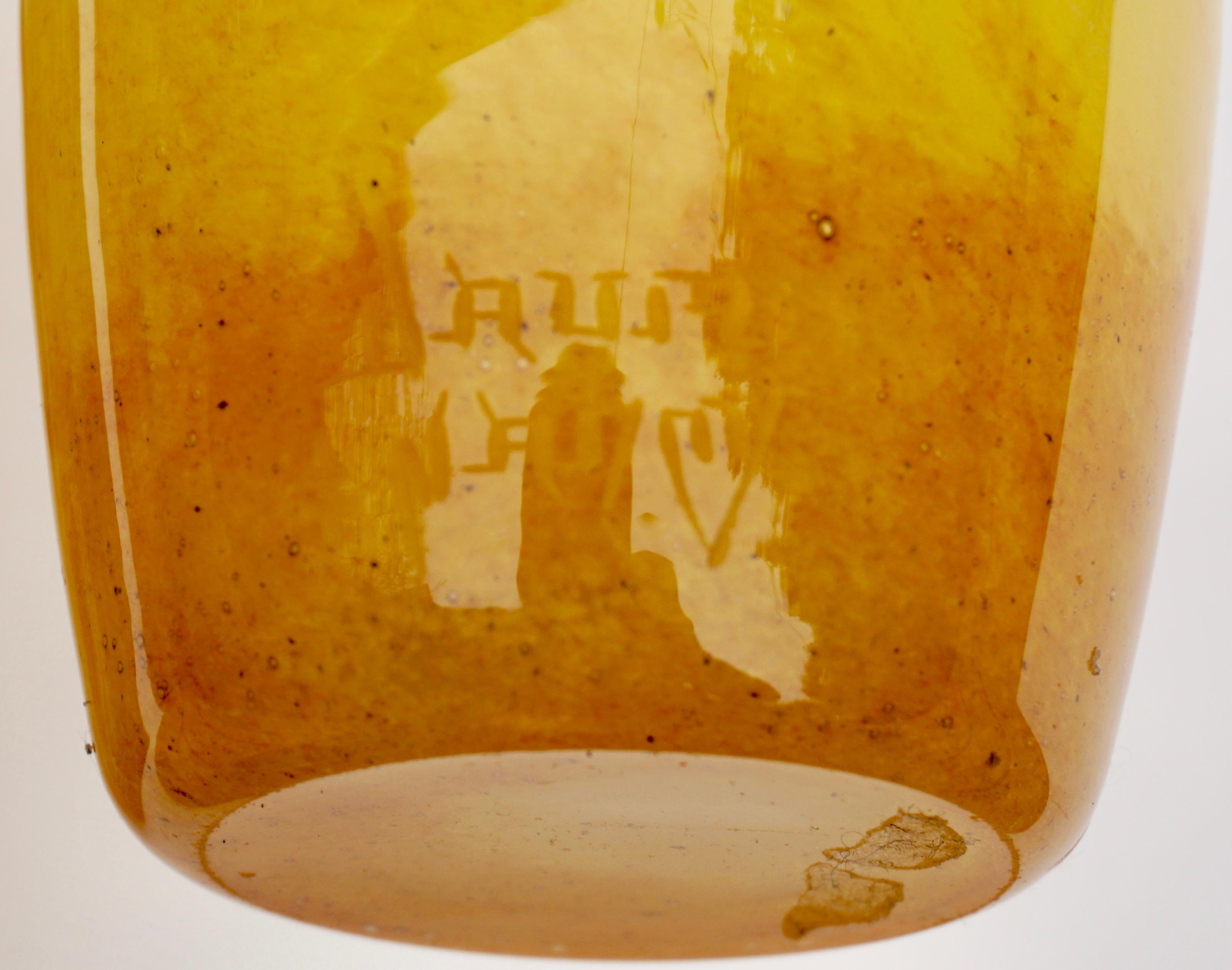 Juego de jarra y vasos franceses Art Déco Daum Nancy, 1930 Al fuego en venta
