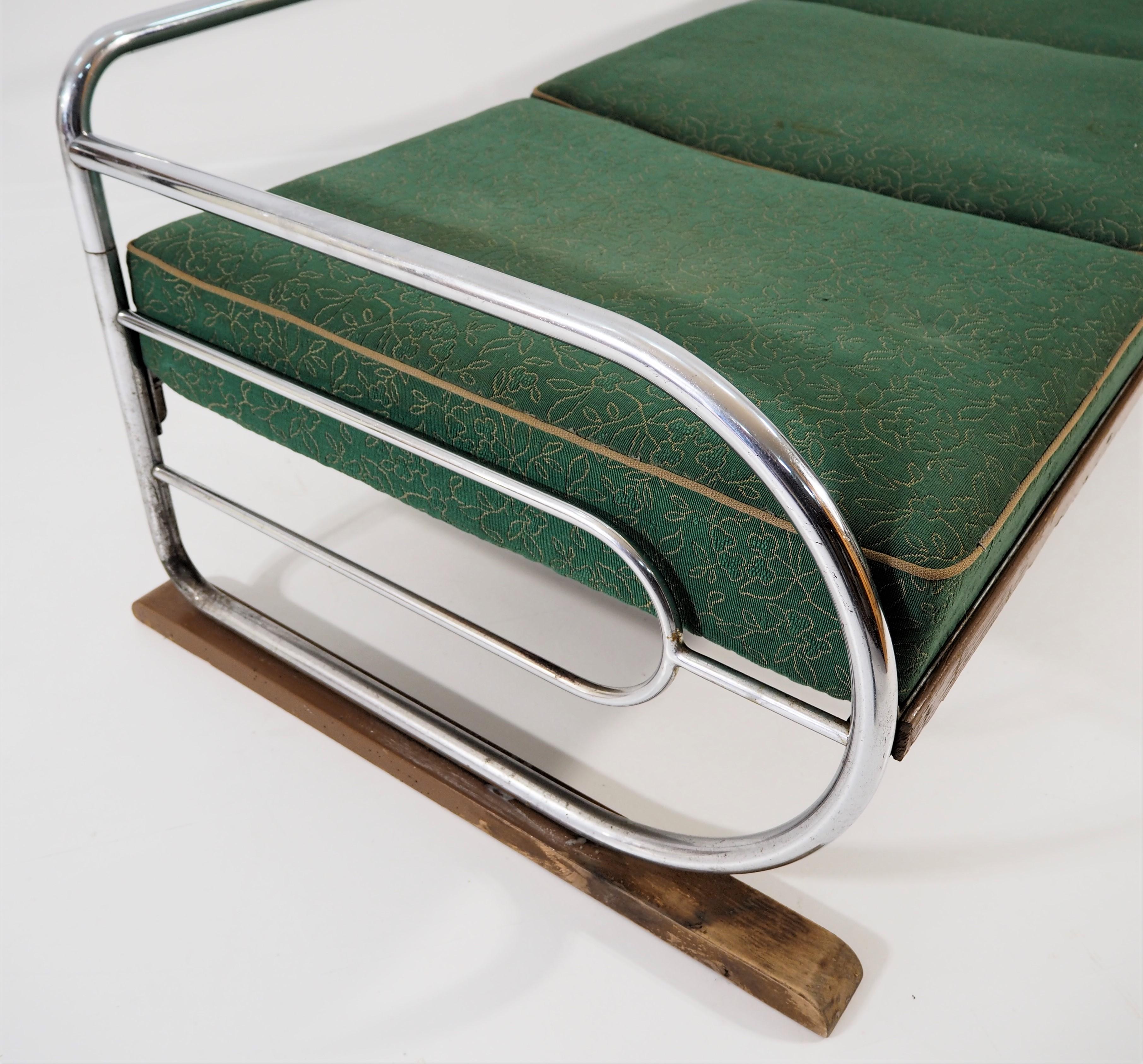 Mid-20th Century Art Deco Daybed by Robert Slezak for Hynek Gottwald, 1930s For Sale