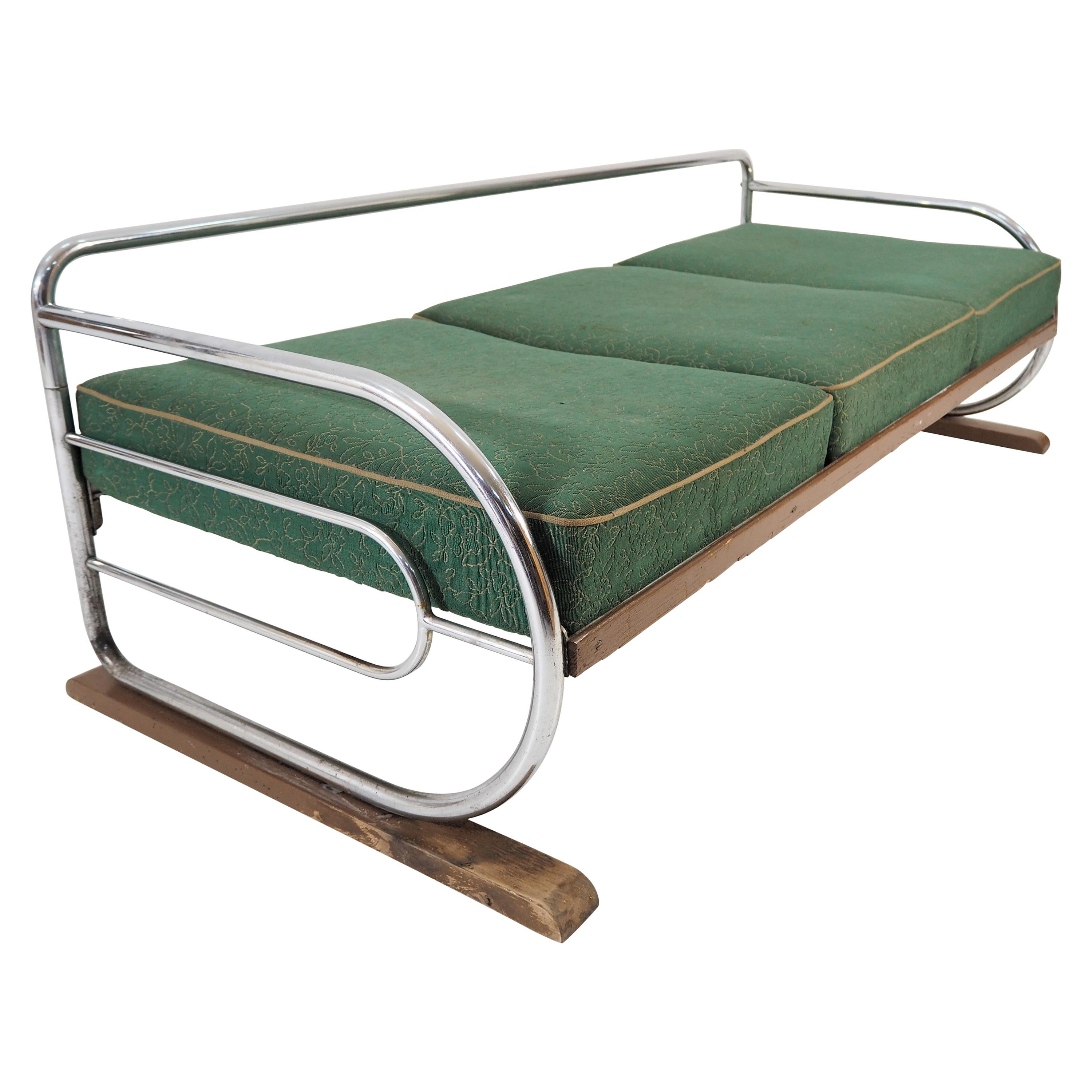 Art Deco Daybed by Robert Slezak for Hynek Gottwald, 1930s For Sale
