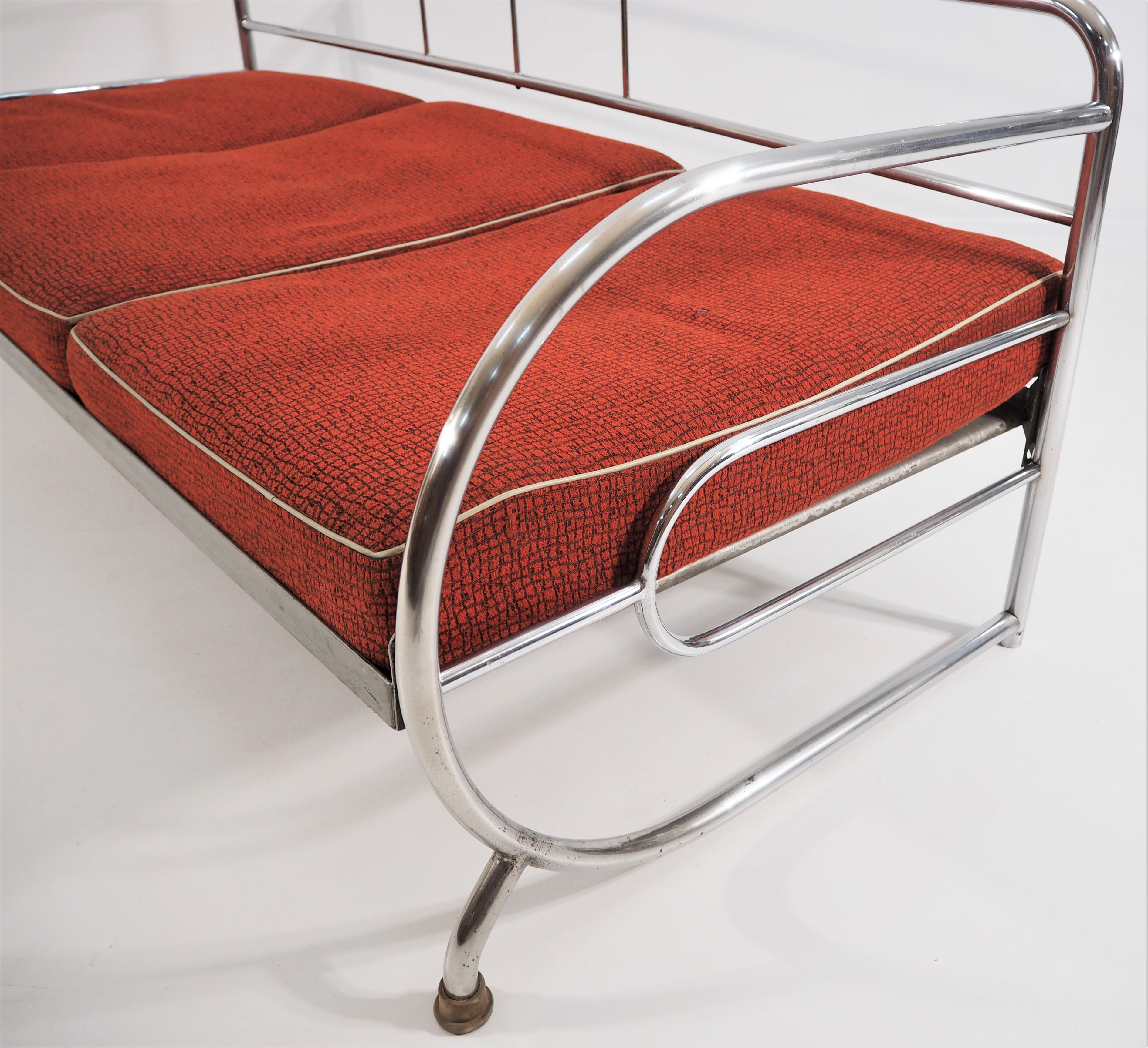 Letto da giorno Art Deco di Hynek Gottwald, anni '30 circa In condizioni discrete in vendita a Bielsko Biala, slaskie