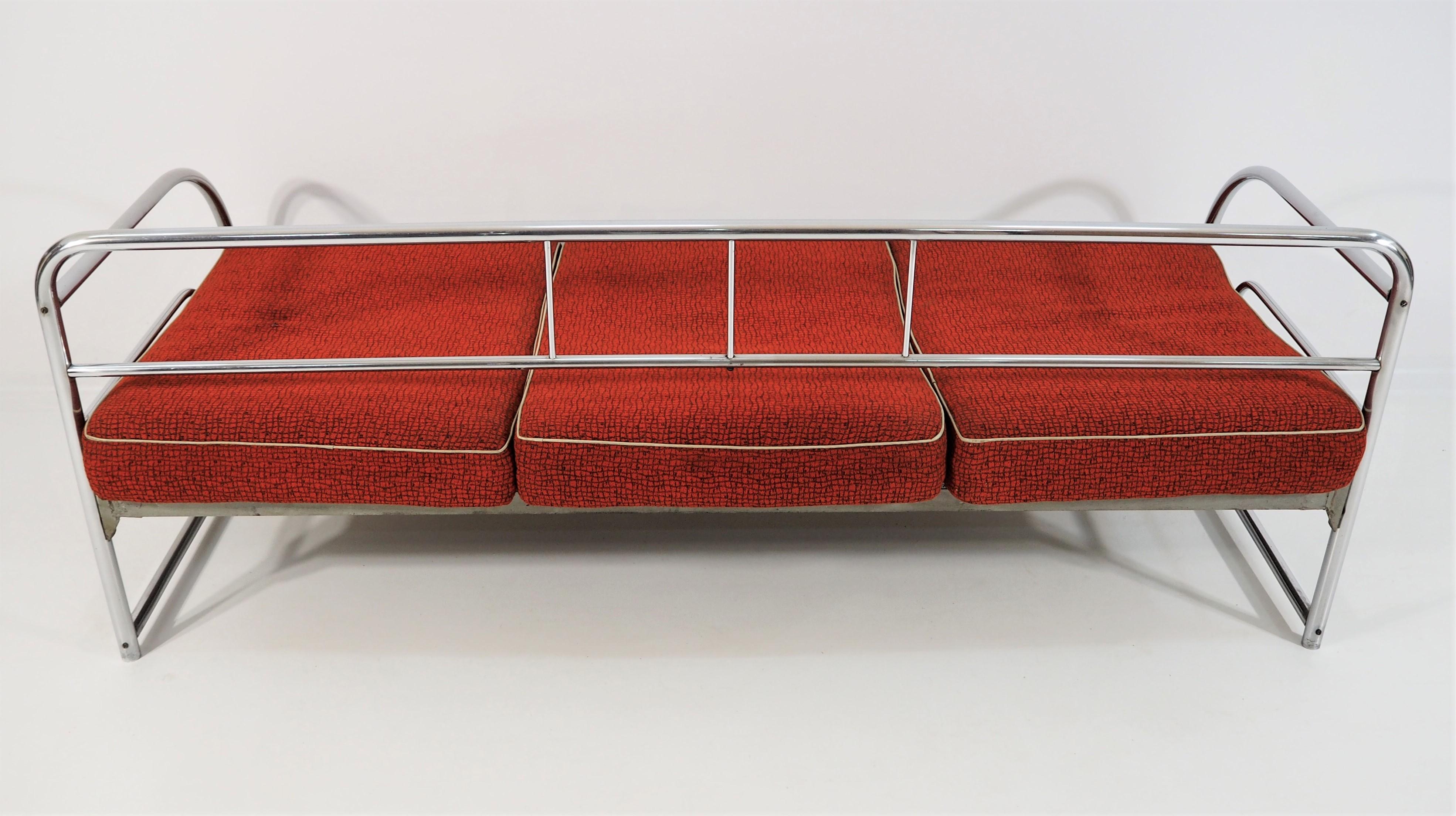 Metà XX secolo Letto da giorno Art Deco di Hynek Gottwald, anni '30 circa in vendita