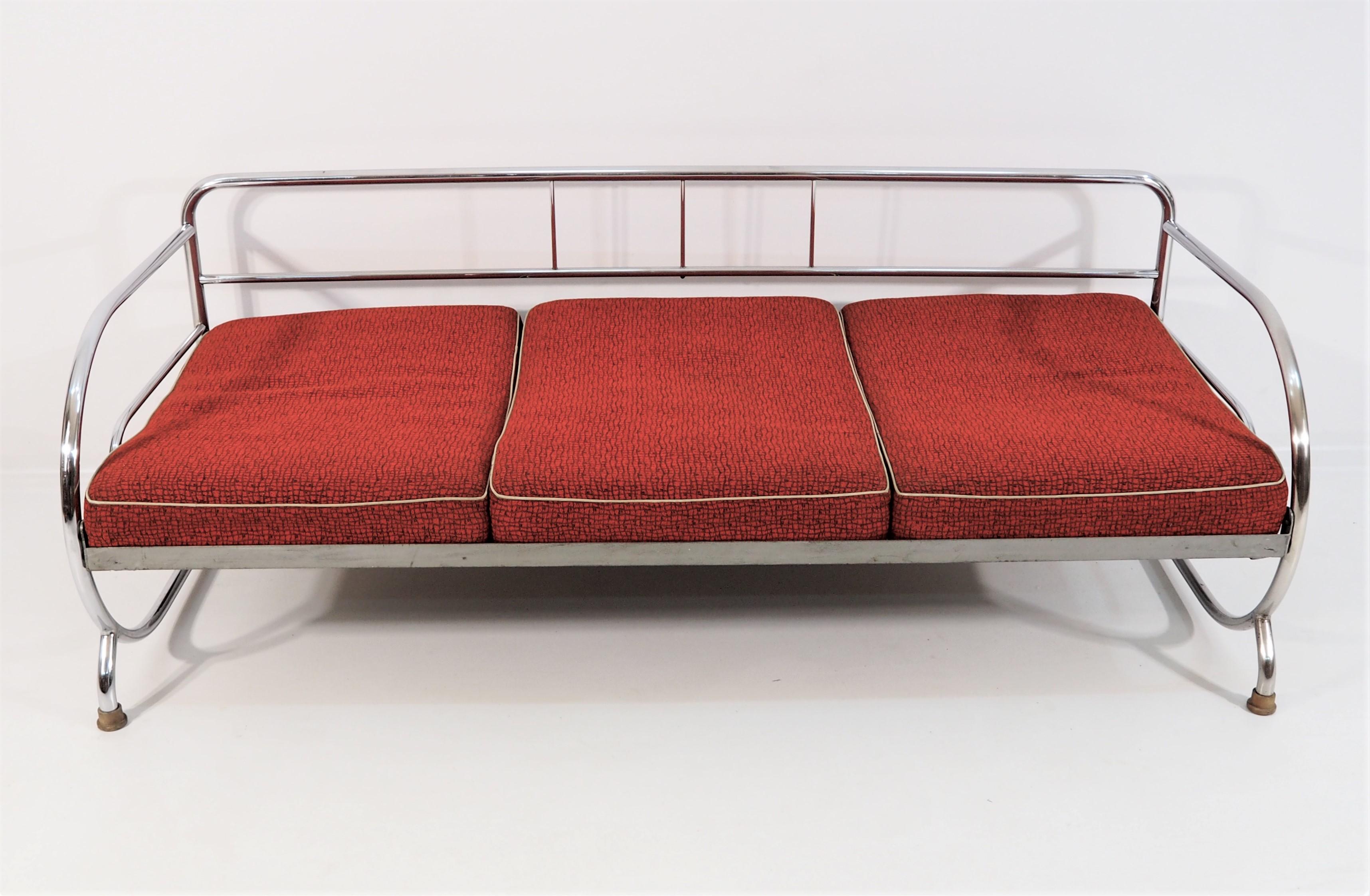 Letto da giorno Art Deco di Hynek Gottwald, anni '30 circa in vendita 2
