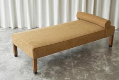 Letto da giorno Art Déco in lino stonewashed anni '30