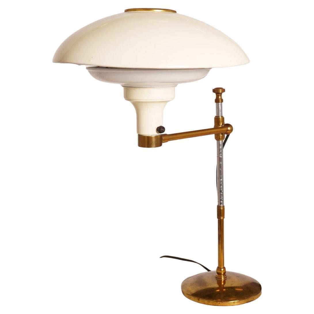 Art Deco Dazor Swing Arm Brass Desk Lamp