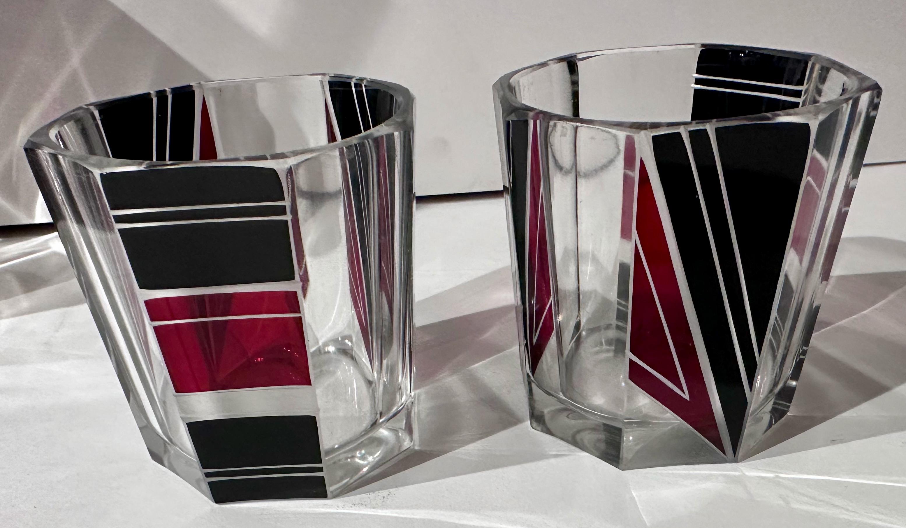 art deco decanter and glasses