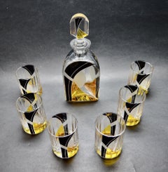 Art Deco Decanter and Whiskey Set by Karl Palda