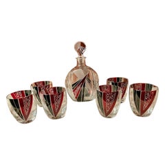 Art Deco Decanter and Whiskey Set Karl Palda