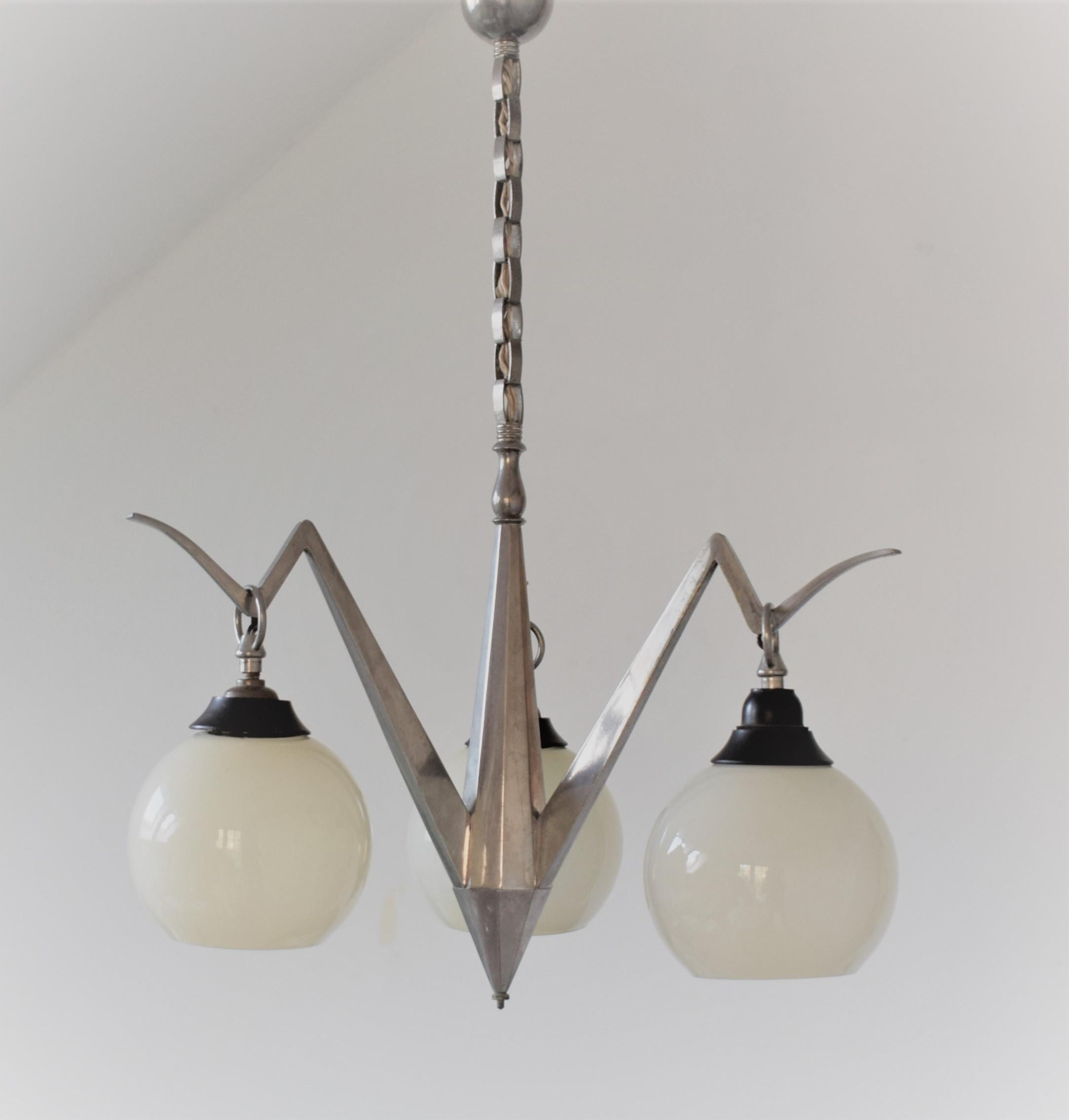 Bauhaus Art Deco Deckenlampe, Dagobert Peche; 1920er in vendita