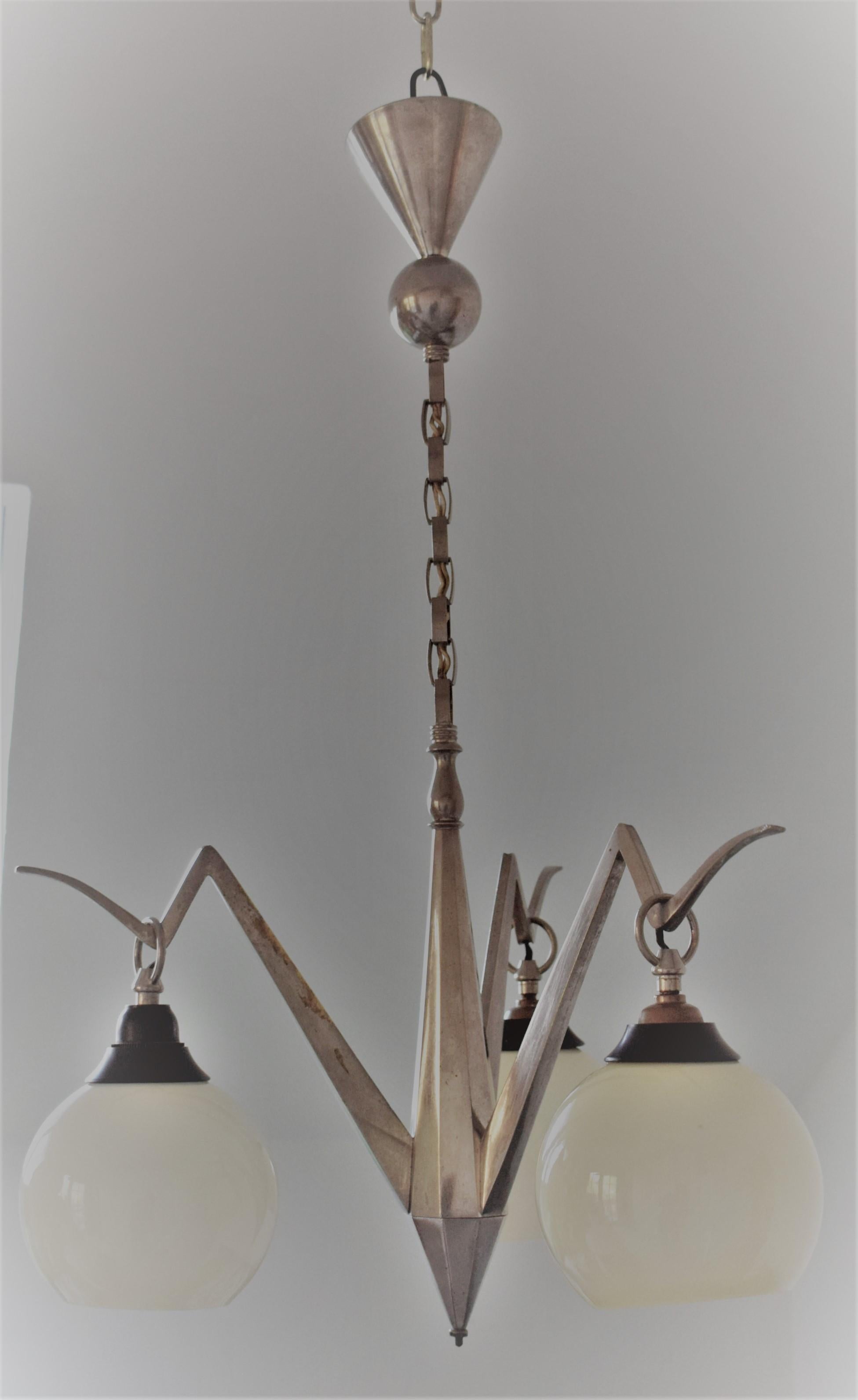 Austriaco Art Deco Deckenlampe, Dagobert Peche; 1920er in vendita