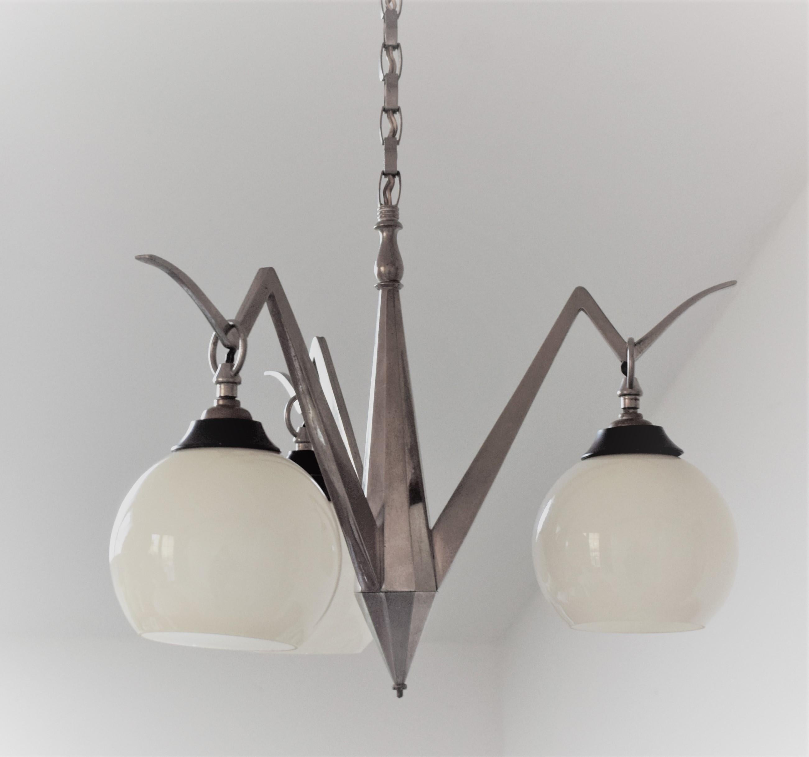 Fatto a mano Art Deco Deckenlampe, Dagobert Peche; 1920er in vendita