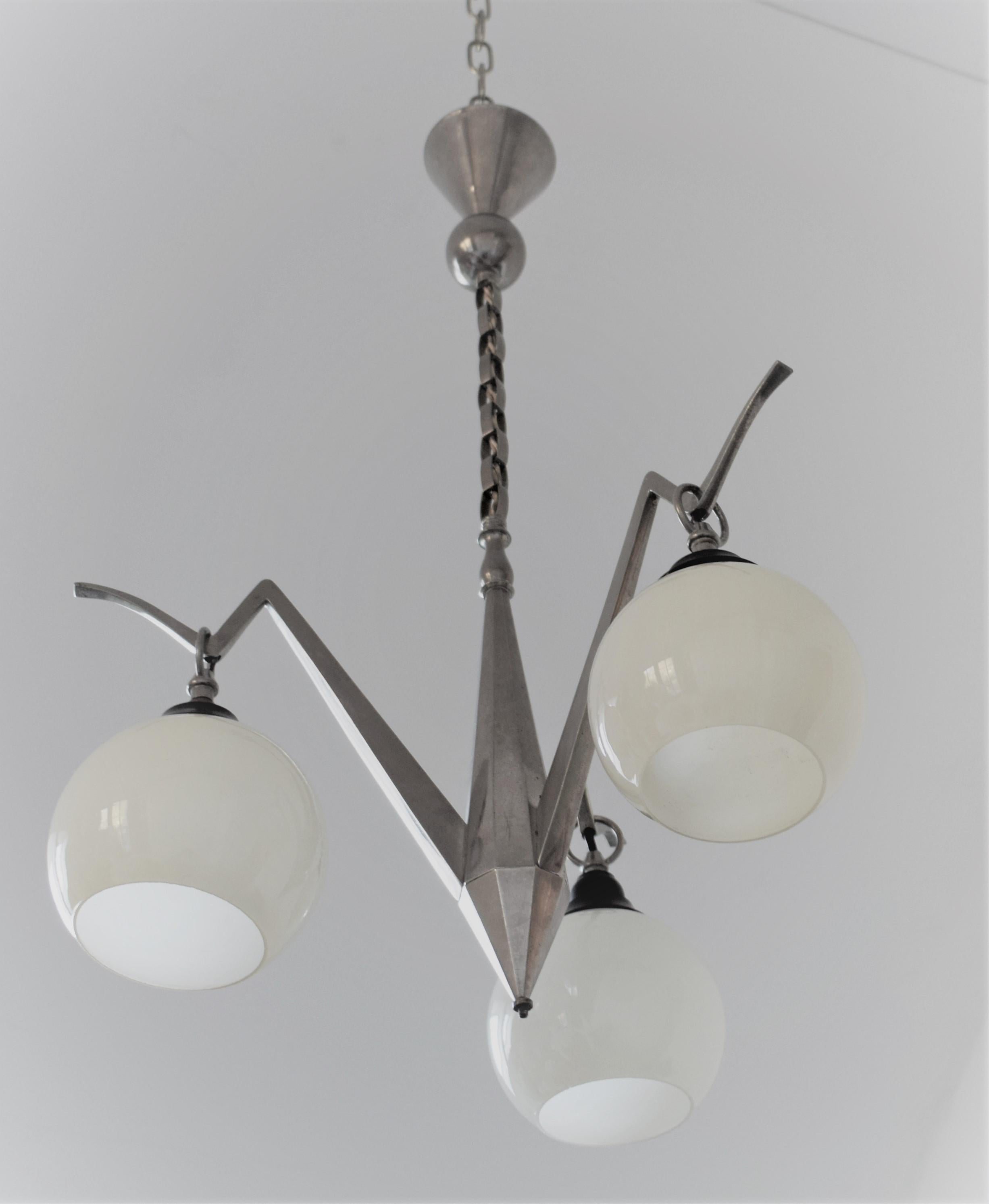 Art Deco Deckenlampe, Dagobert Peche; 1920er In condizioni discrete in vendita a Purkersdorf, AT