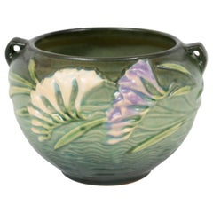 Vintage Art Deco Decorative Bowl/Vase with Lilies of the Valley Motif by Roseville