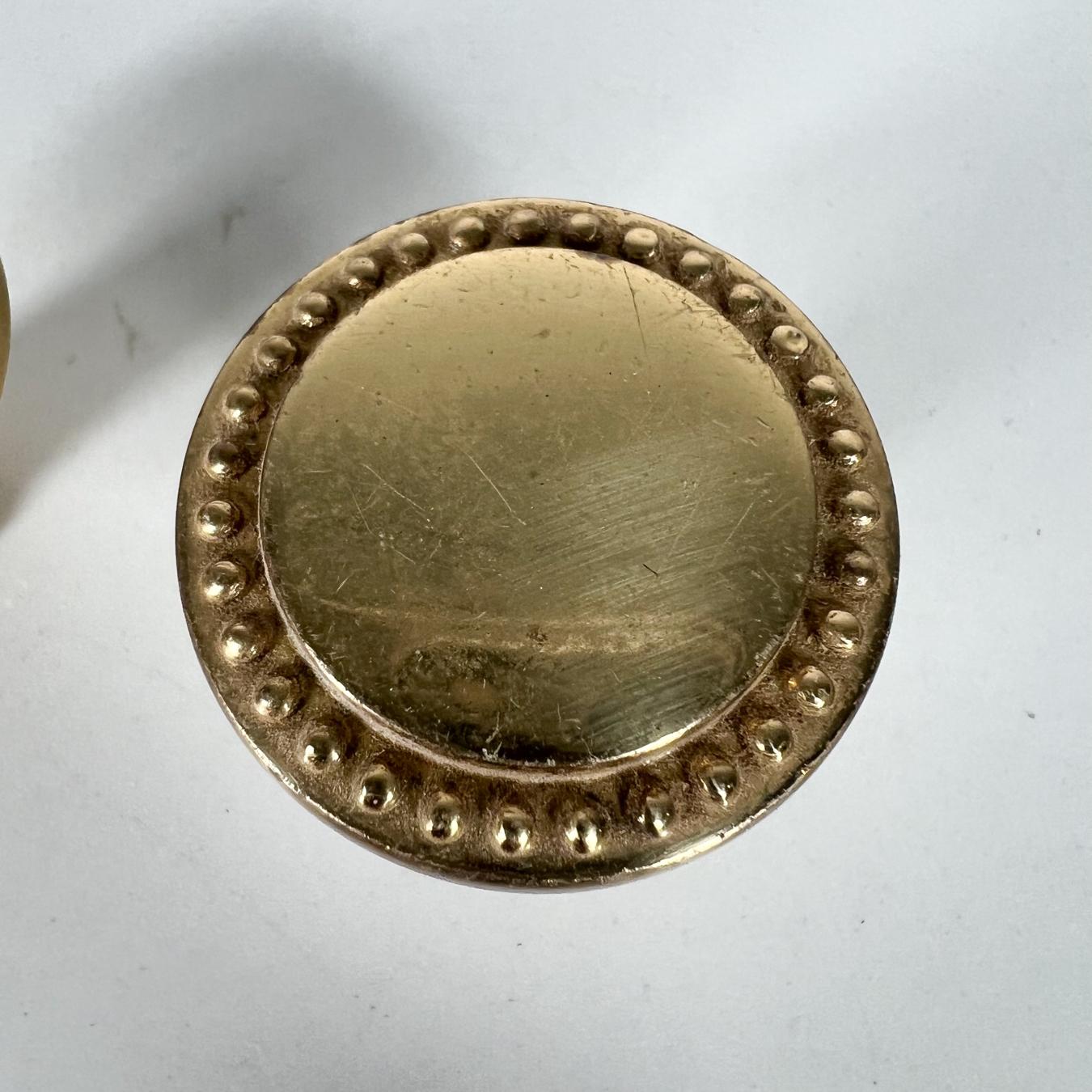 Art Deco Decorative Brass Round Drawer Pulls Set of 4 2