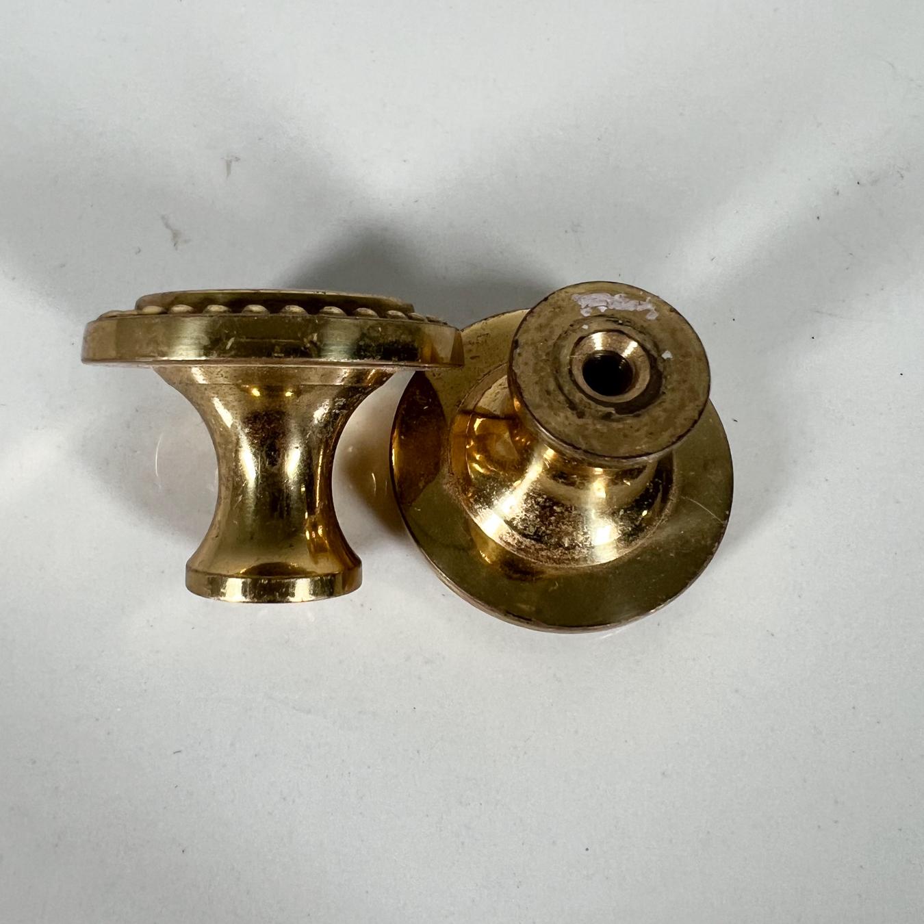 Art Deco Decorative Brass Round Drawer Pulls Set of 4 4