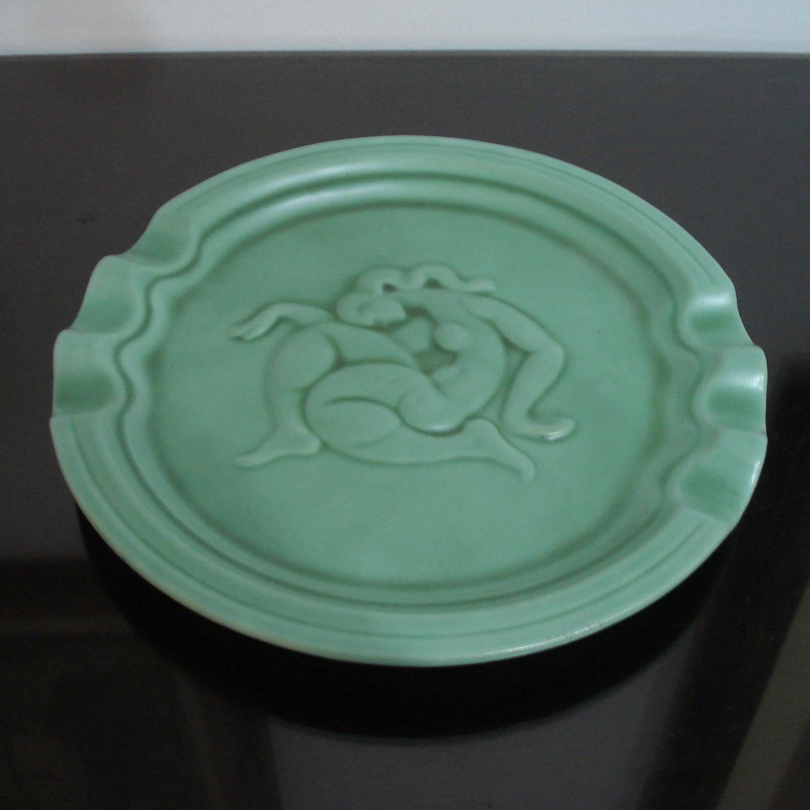 Plato de cerámica decorativa Art Decó de Gefle, diseño Arthur Percy, años 30 en Excelente estado para la venta en Bochum, NRW