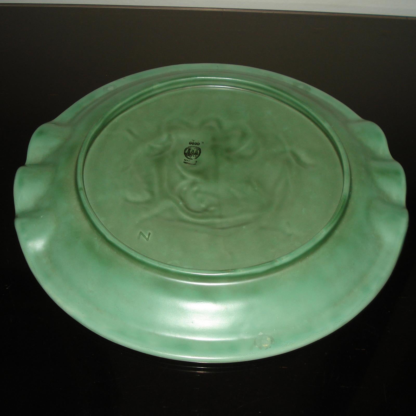 Plato de cerámica decorativa Art Decó de Gefle, diseño Arthur Percy, años 30 en venta 2
